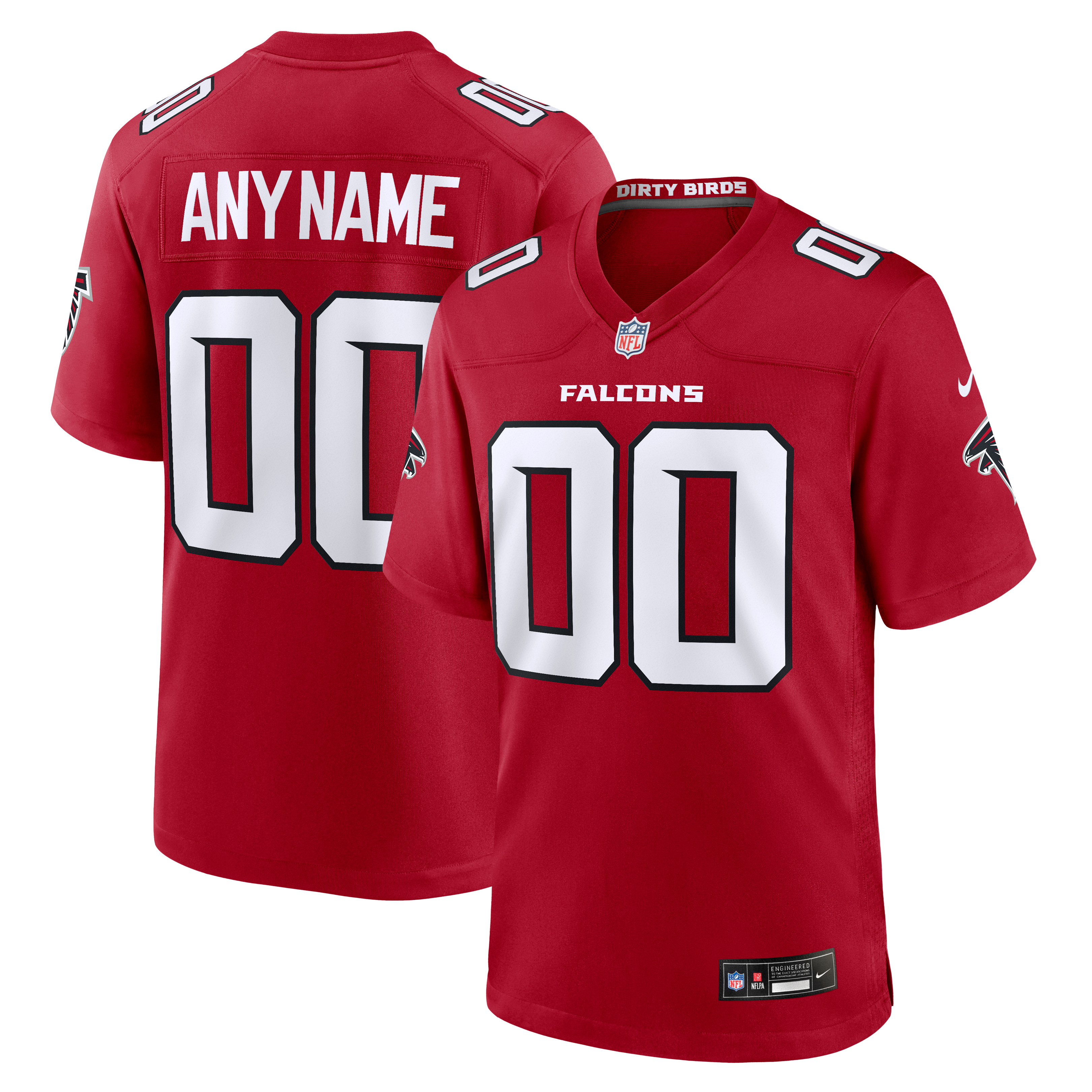 Atlanta Falcons Game Jersey Red NFL Football Fan Wear Custom Number