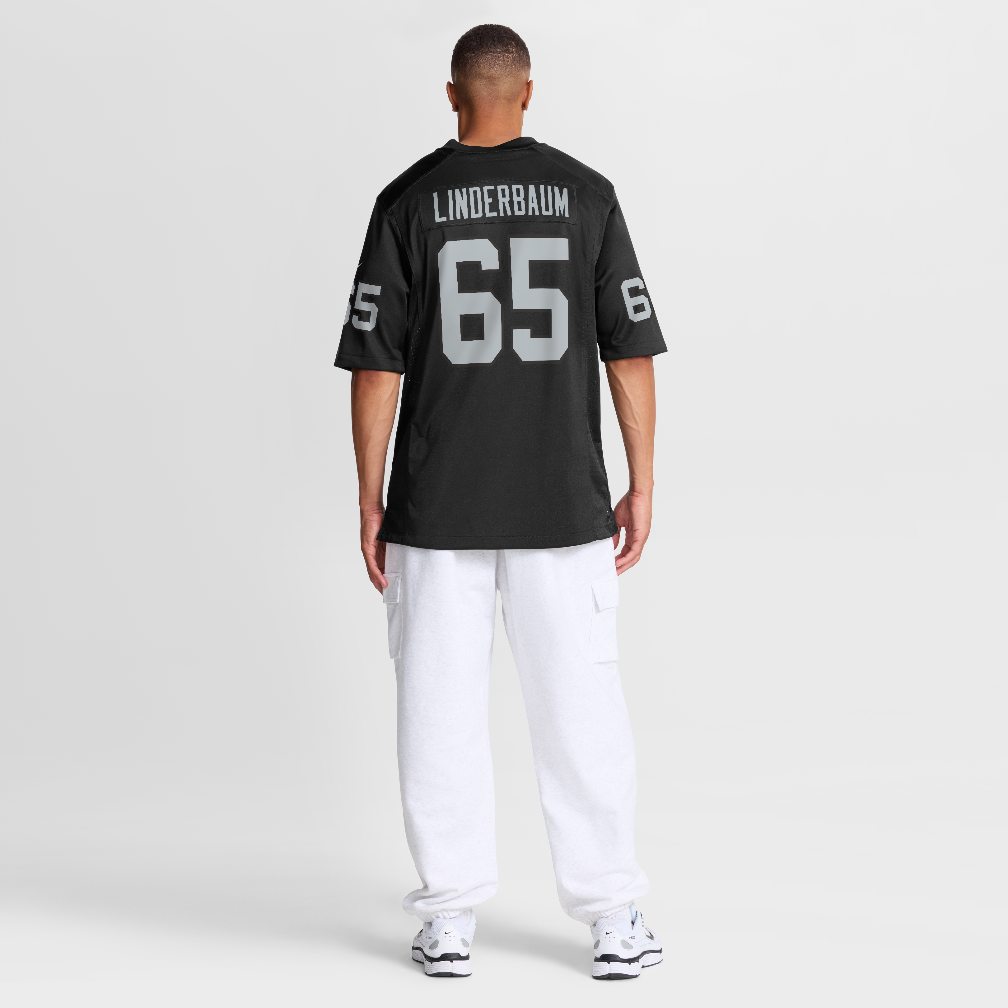 Tyler Linderbaum Las Vegas Raiders Game Jersey Black NFL Football Fan Wear