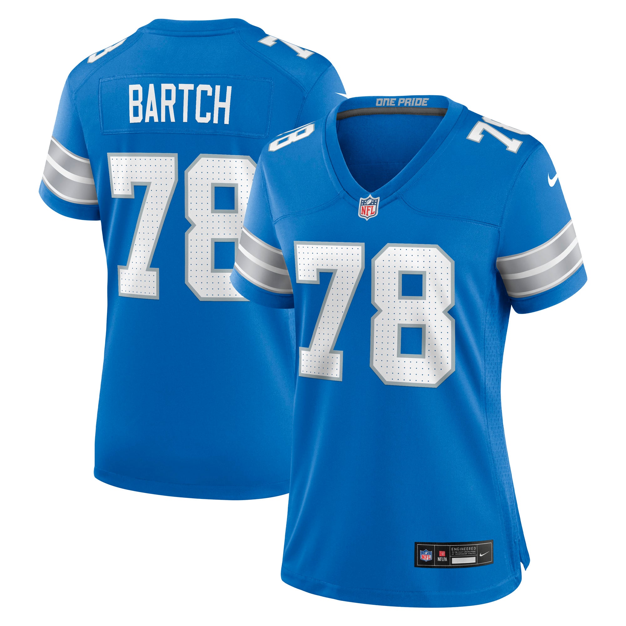 Ben Bartch Detroit Lions Game Jersey Blue NFL Football Fan Wear Ben Bartch