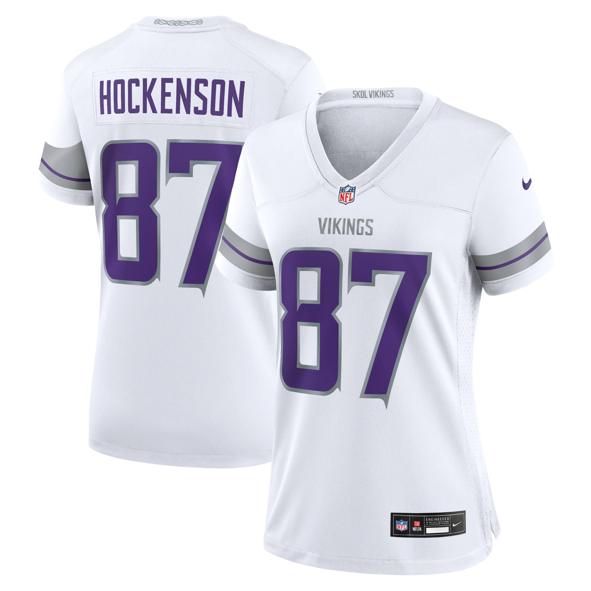 TJ Hockenson Minnesota Vikings Player Jersey White NFL Football Fan Wear TJ Hockenson