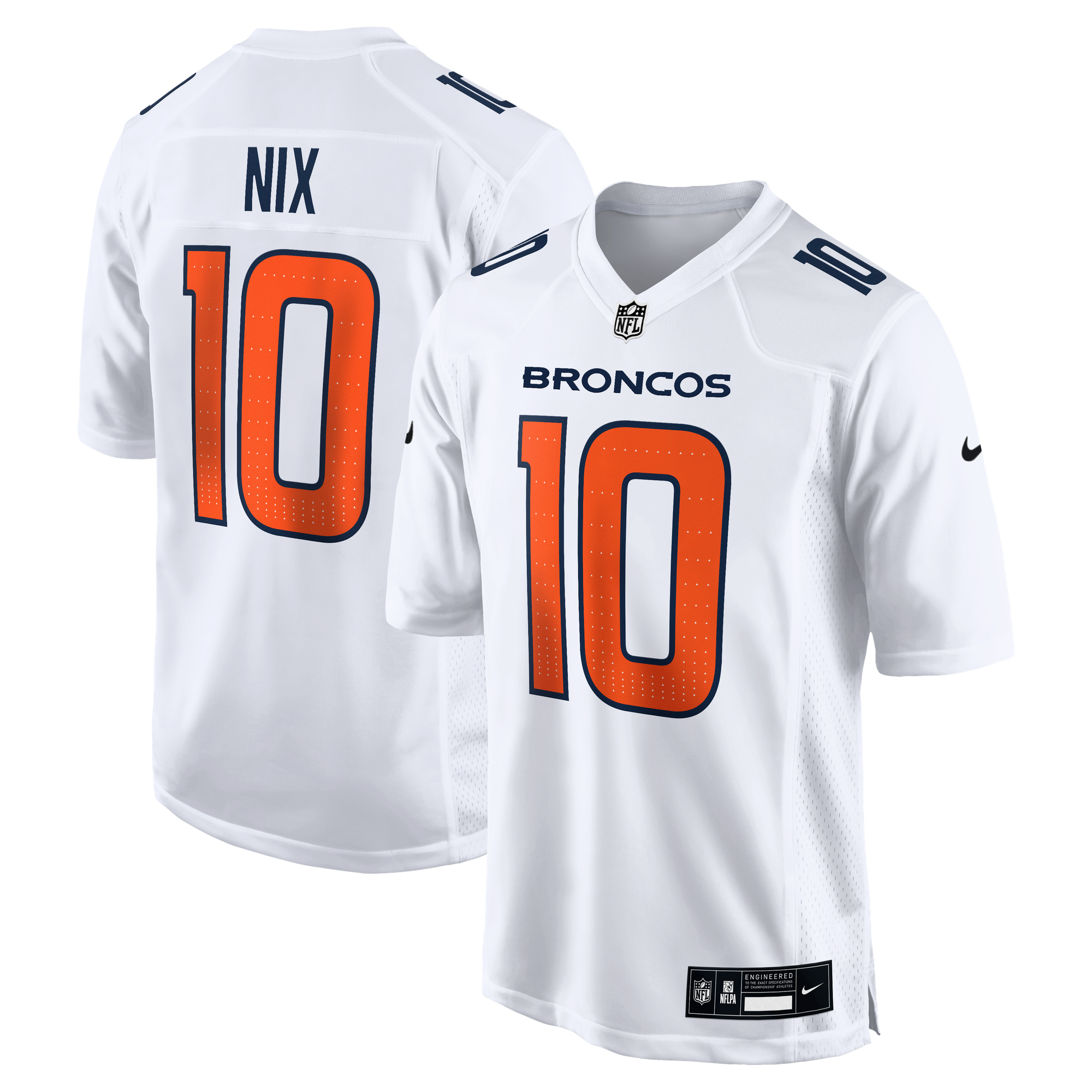 Bo Nix Tundra Denver Broncos Game Jersey White NFL Football Fan Wear