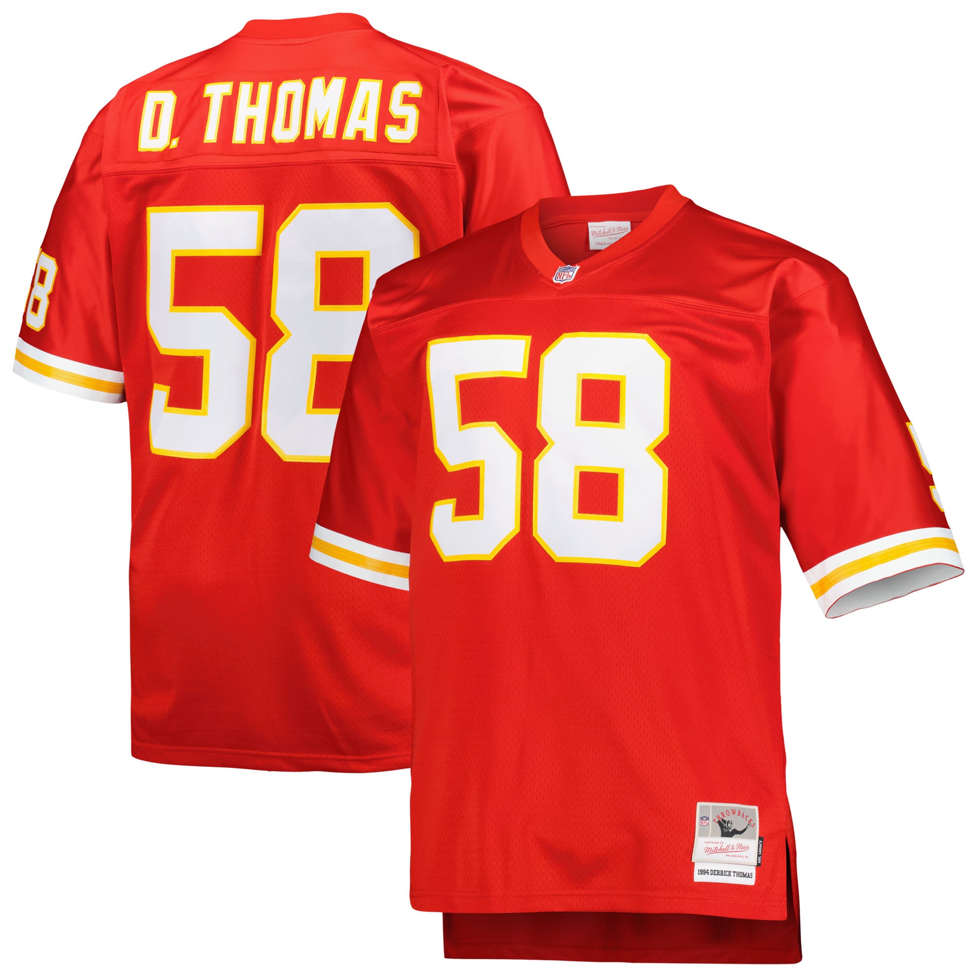 Derrick Thomas Mitchell Kansas City Chiefs Replica Jersey Red NFL Football Fan Wear Derrick Thomas Mitchell