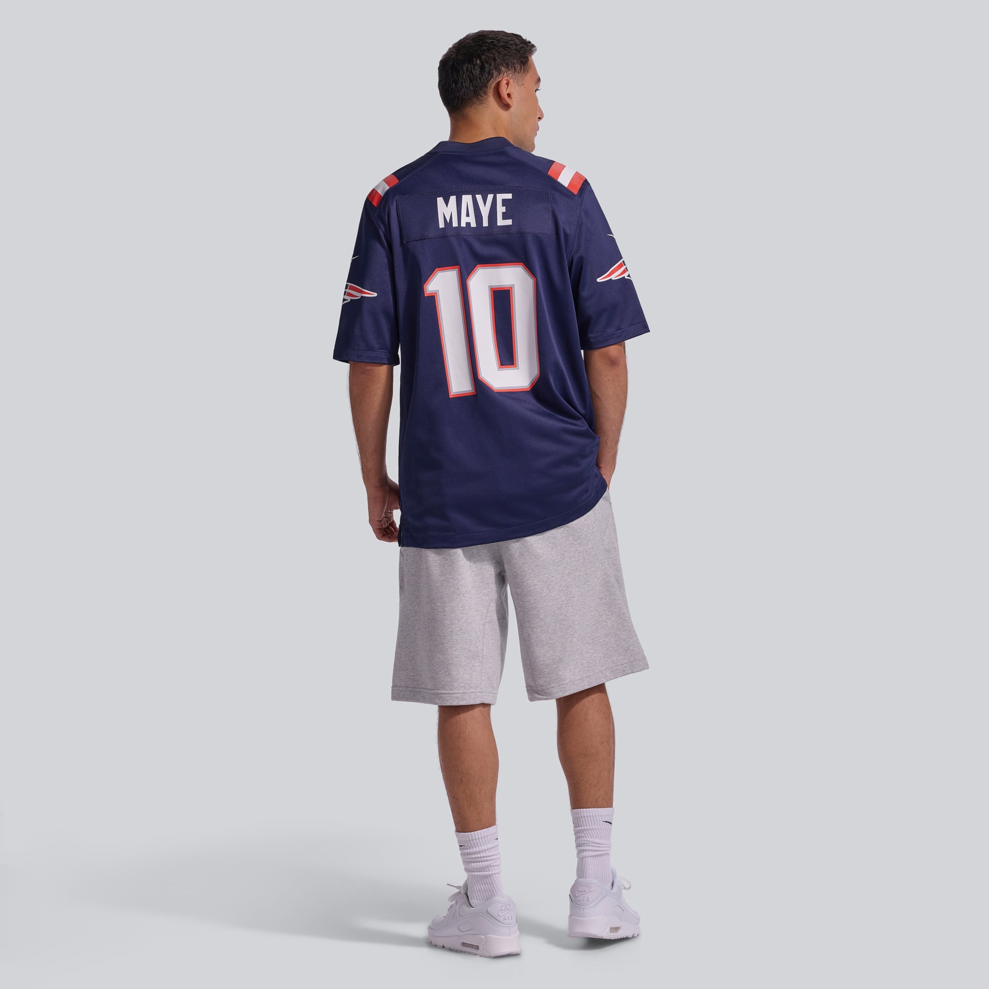 Drake Maye New England Patriots Player Jersey Navy NFL Football Fan Wear Drake Maye