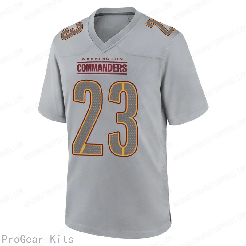 Trey Amos Atmosphere Washington Commanders Game Jersey No.23 Gray NFL Football Fan Wear Trey Amos Atmosphere