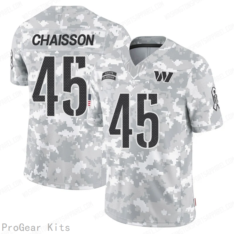 KLavon Chaisson Washington Commanders Jersey No.45 Camo NFL Football Fan Wear