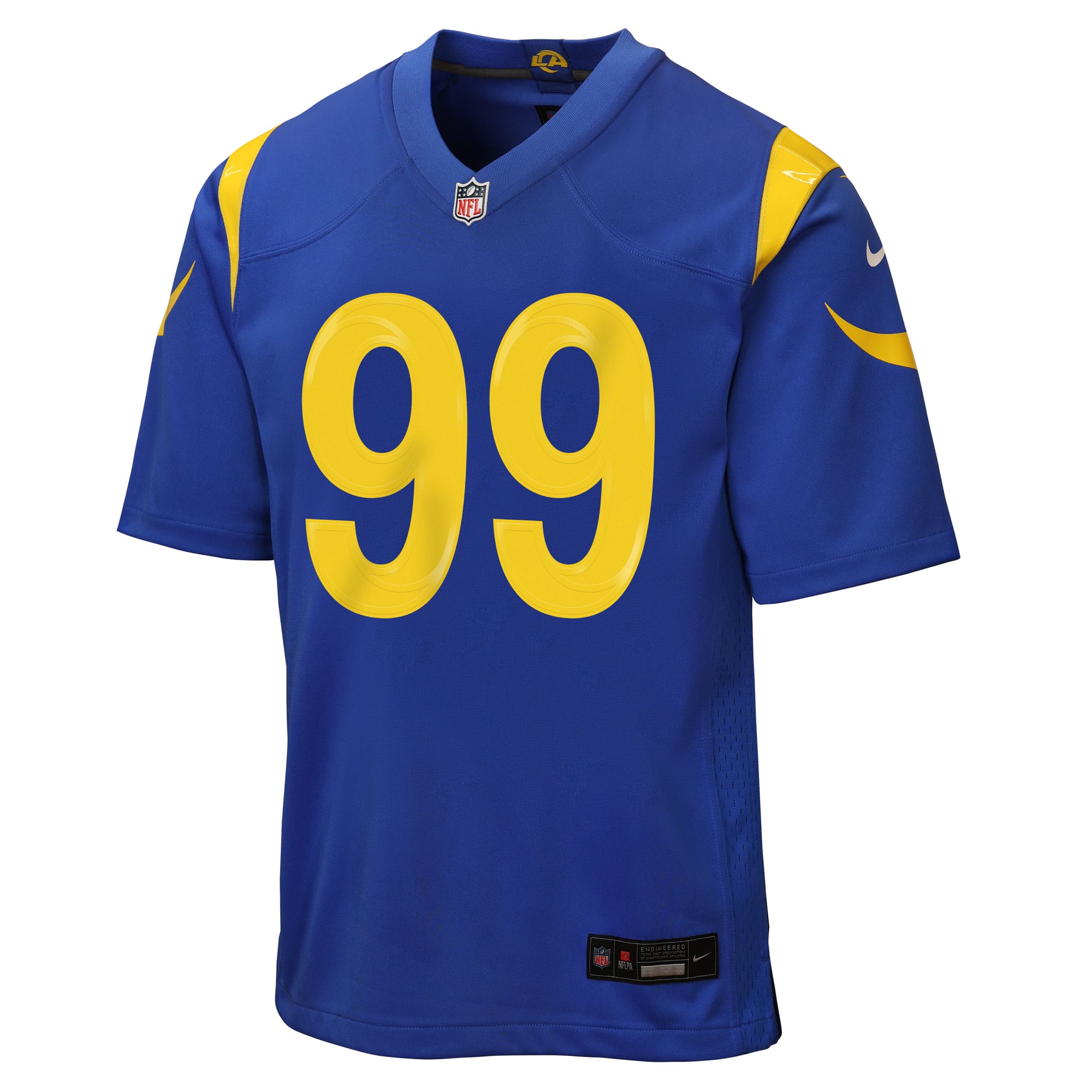 Aaron Donald Los Angeles Rams Game Jersey Royal NFL Football Fan Wear Aaron Donald