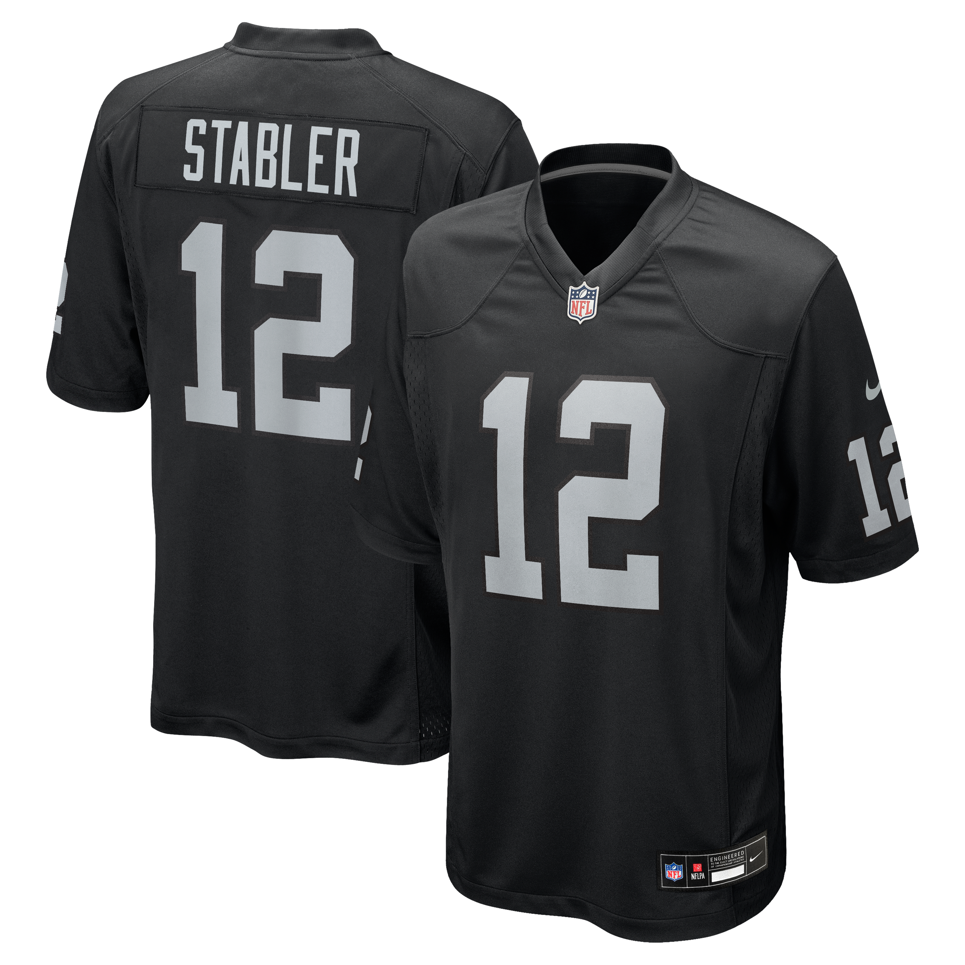 Retired Ken Stabler Las Vegas Raiders Player Jersey NFL Football Fan Wear