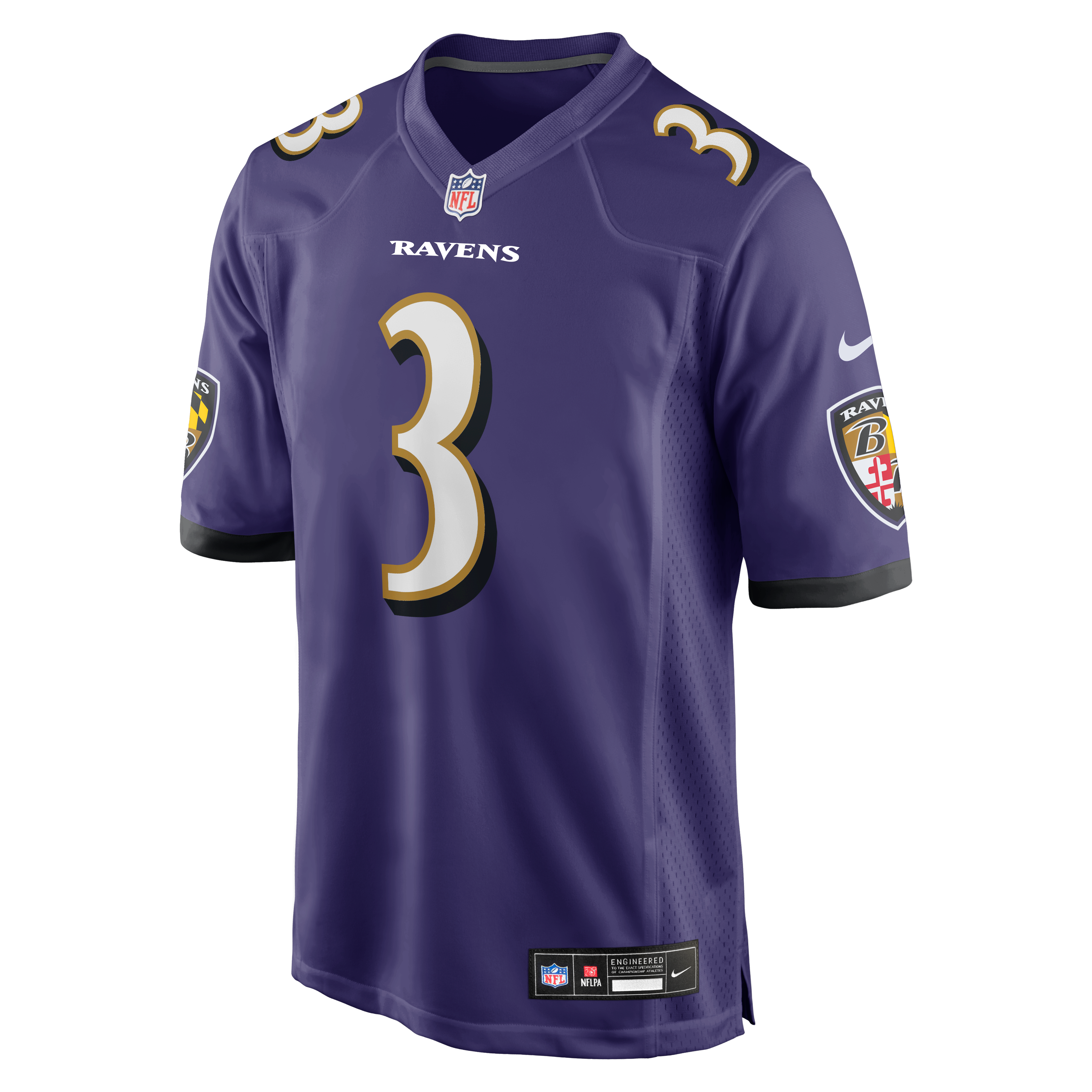Chidobe Awuzie Baltimore Ravens Game Jersey Purple NFL Football Fan Wear