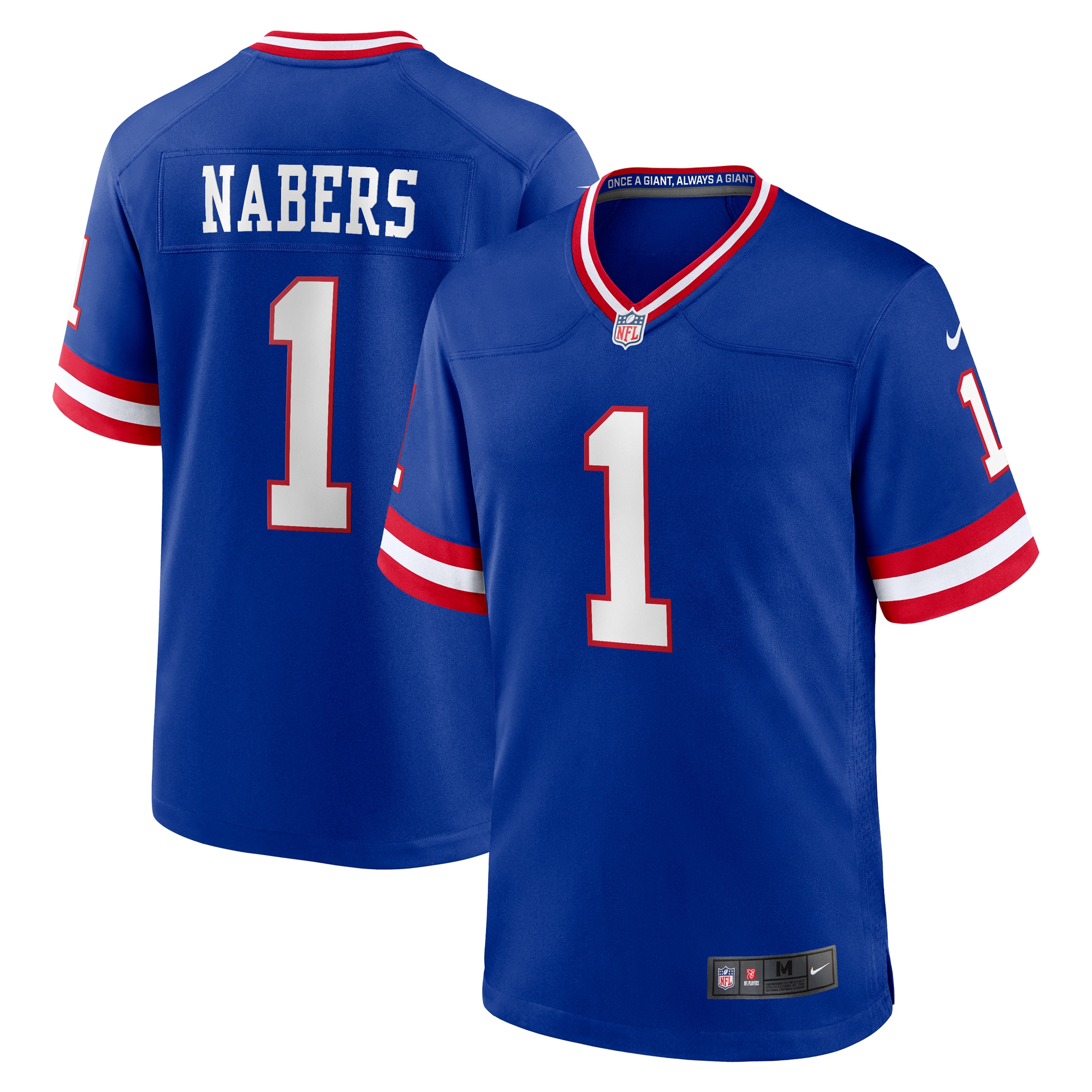 Malik Nabers New York Giants Player Jersey Royal NFL Football Fan Wear