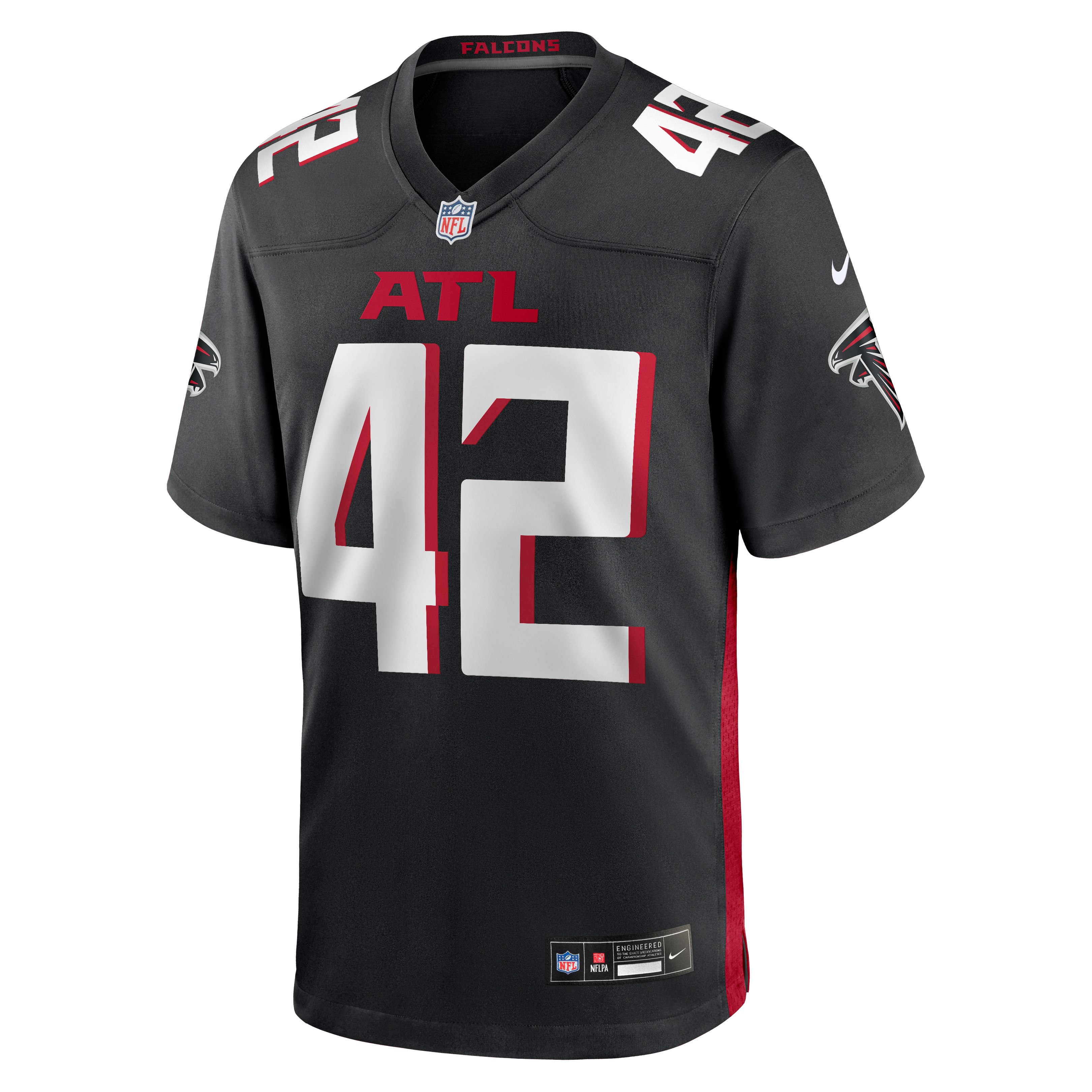 Josh Woods Atlanta Falcons Game Jersey Black NFL Football Fan Wear Josh Woods