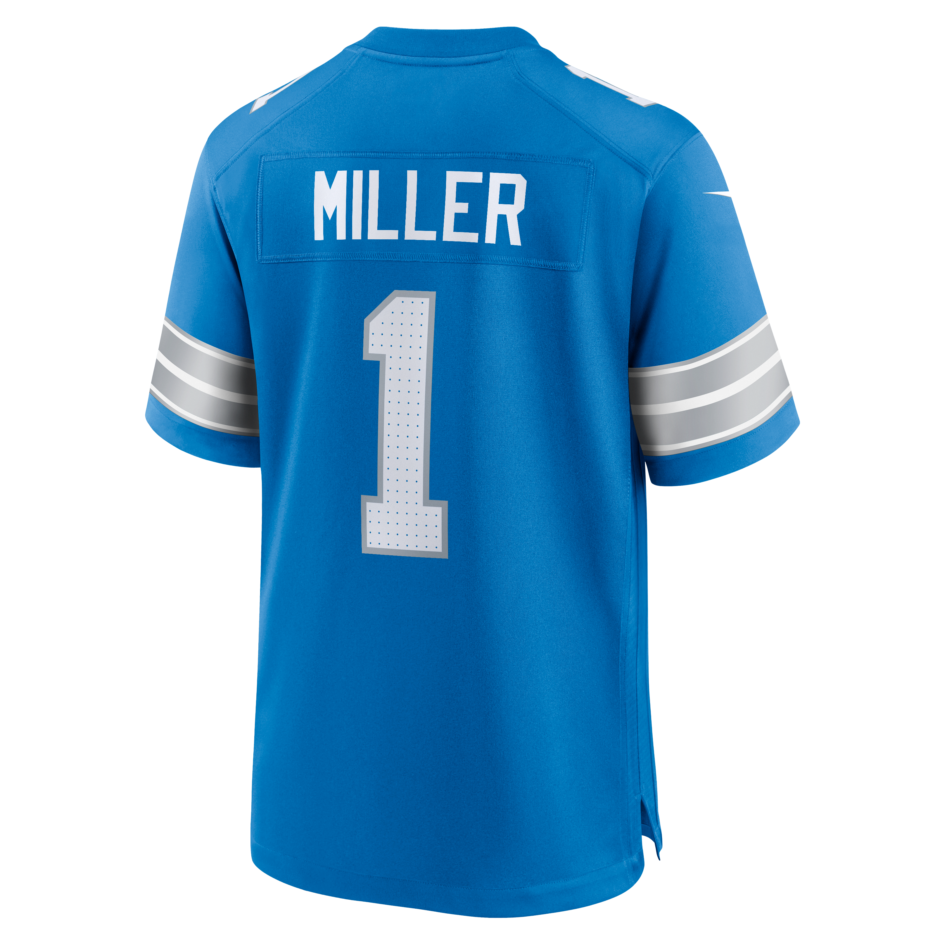 Blake Miller Detroit Lions Game Jersey Blue NFL Football Fan Wear Blake Miller