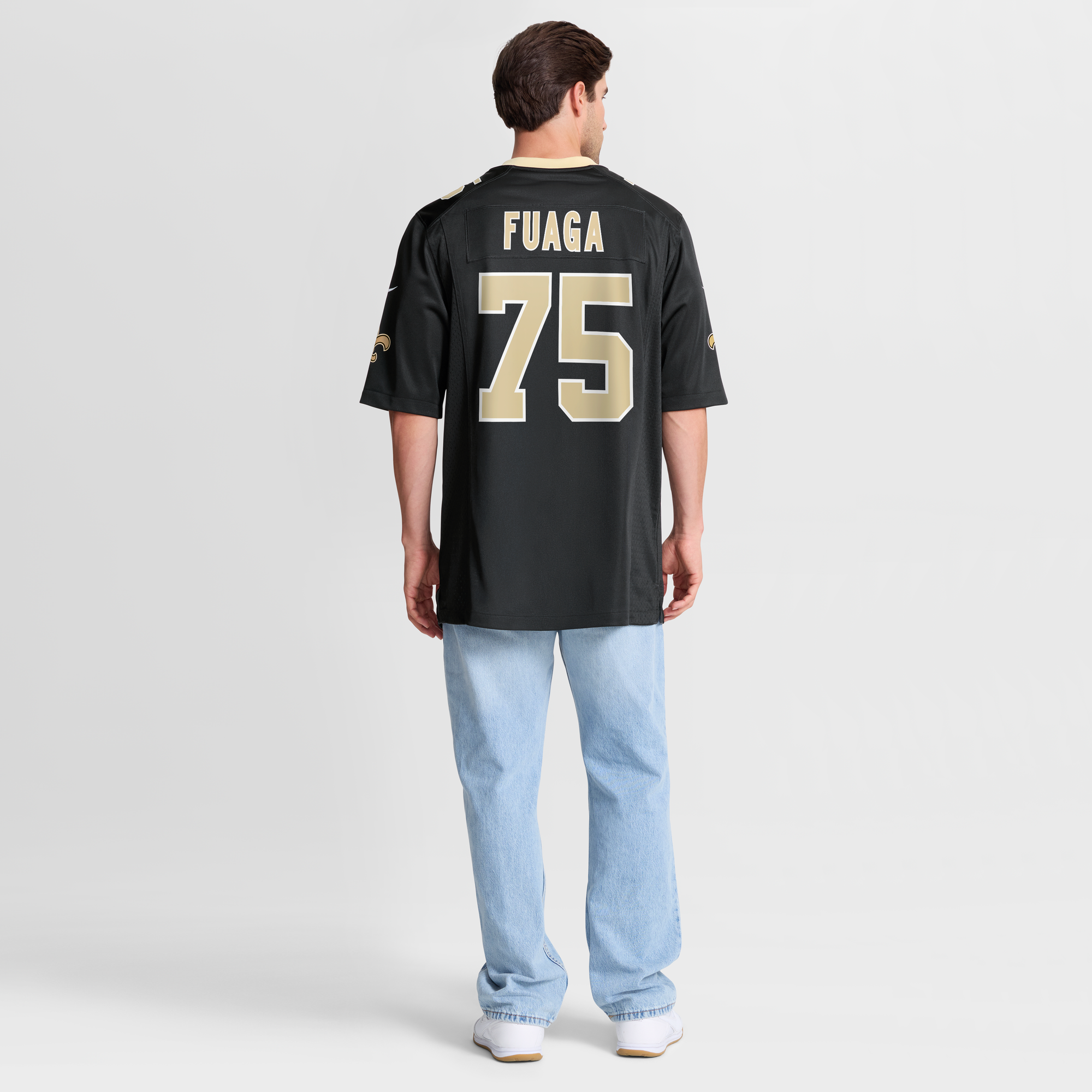 Taliese Fuaga New Orleans Saints Game Jersey Black NFL Football Fan Wear