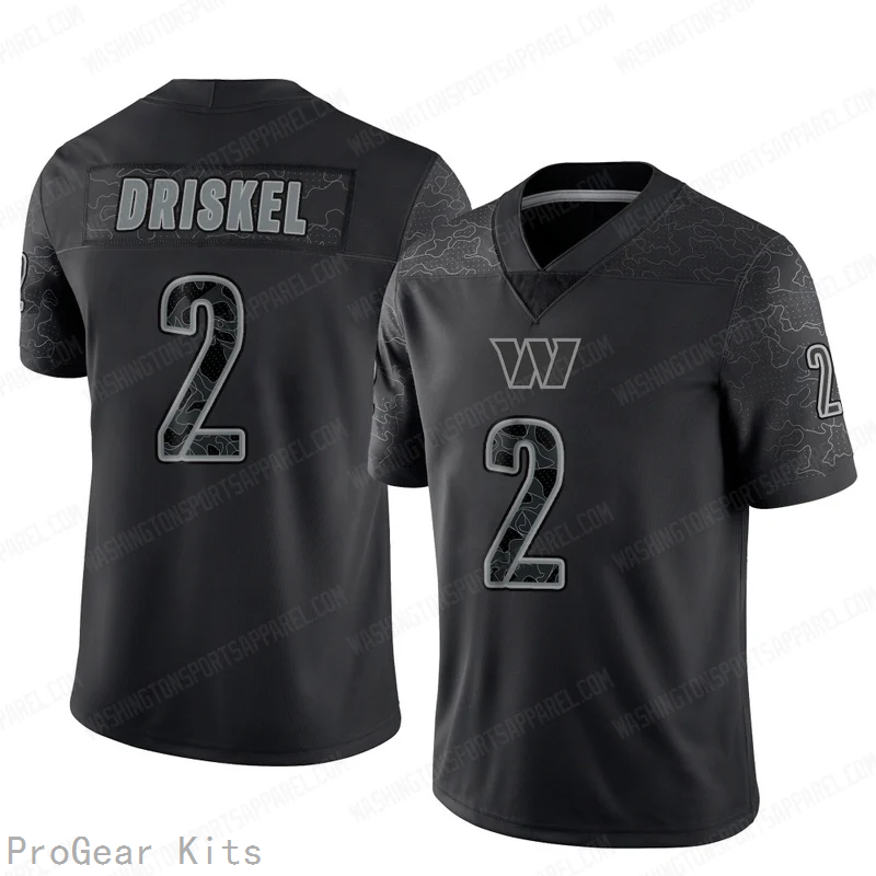 Jeff Driskel Washington Commanders Jersey No.2 Reflective NFL Football Fan Wear