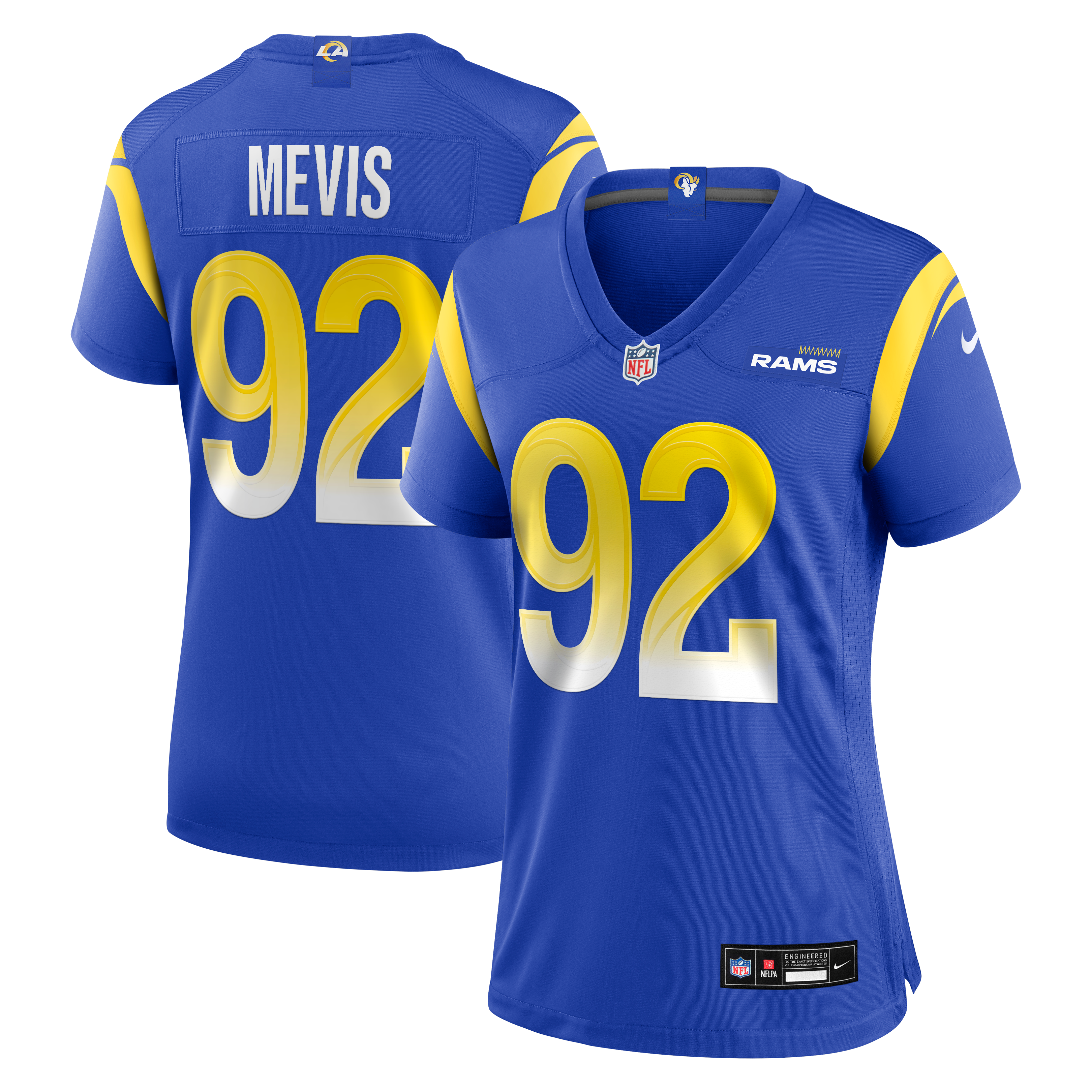 Harrison Mevis Los Angeles Rams Game Jersey Royal NFL Football Fan Wear