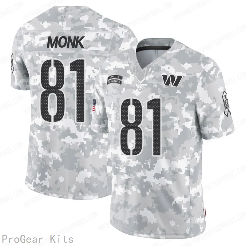 Art Monk Washington Commanders Jersey No.81 Camo NFL Football Fan Wear