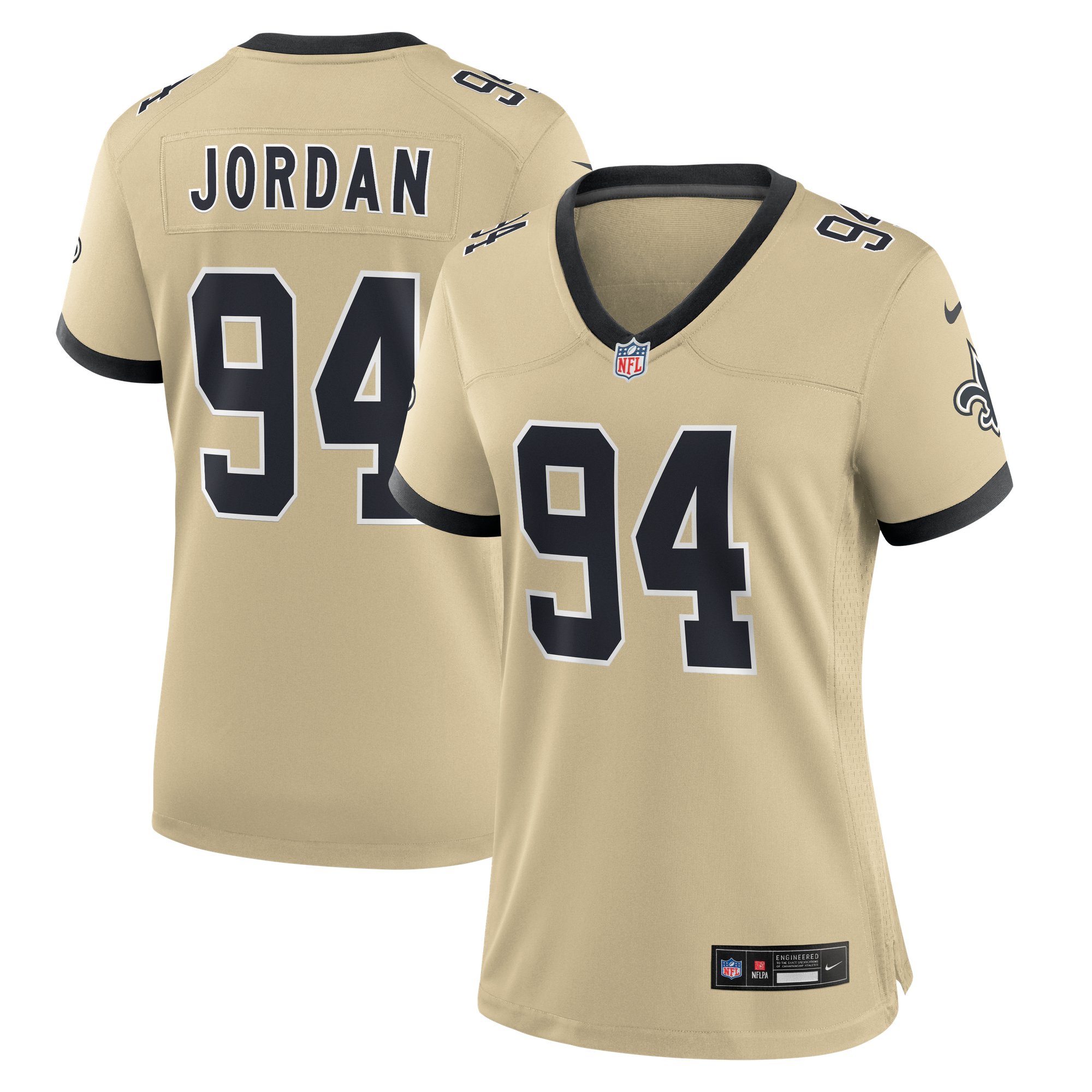 Golds Cameron Jordan New Orleans Saints Alternate Jersey Gold NFL Football Fan Wear