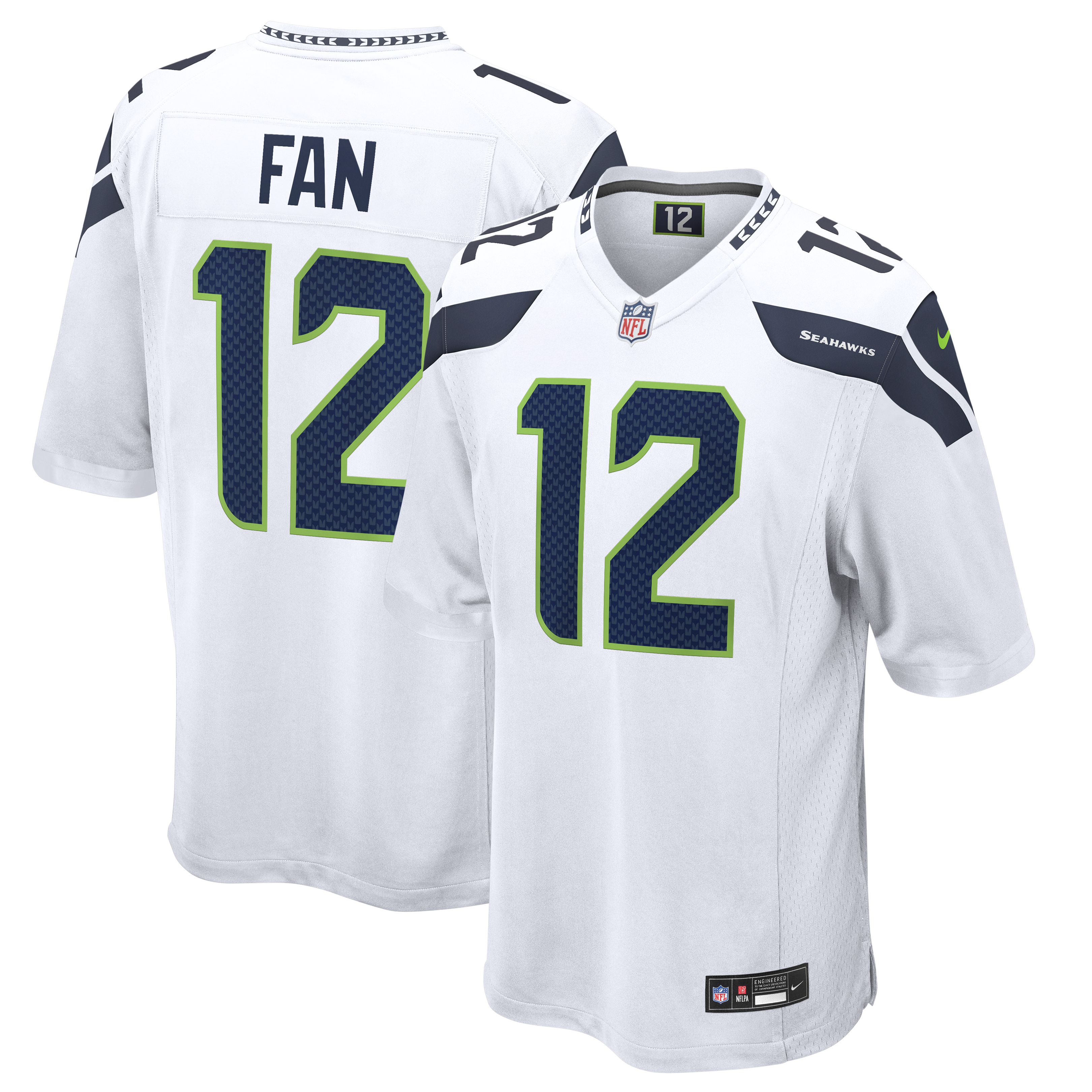 Seattle Seahawks Game Jersey White NFL Football Fan Wear