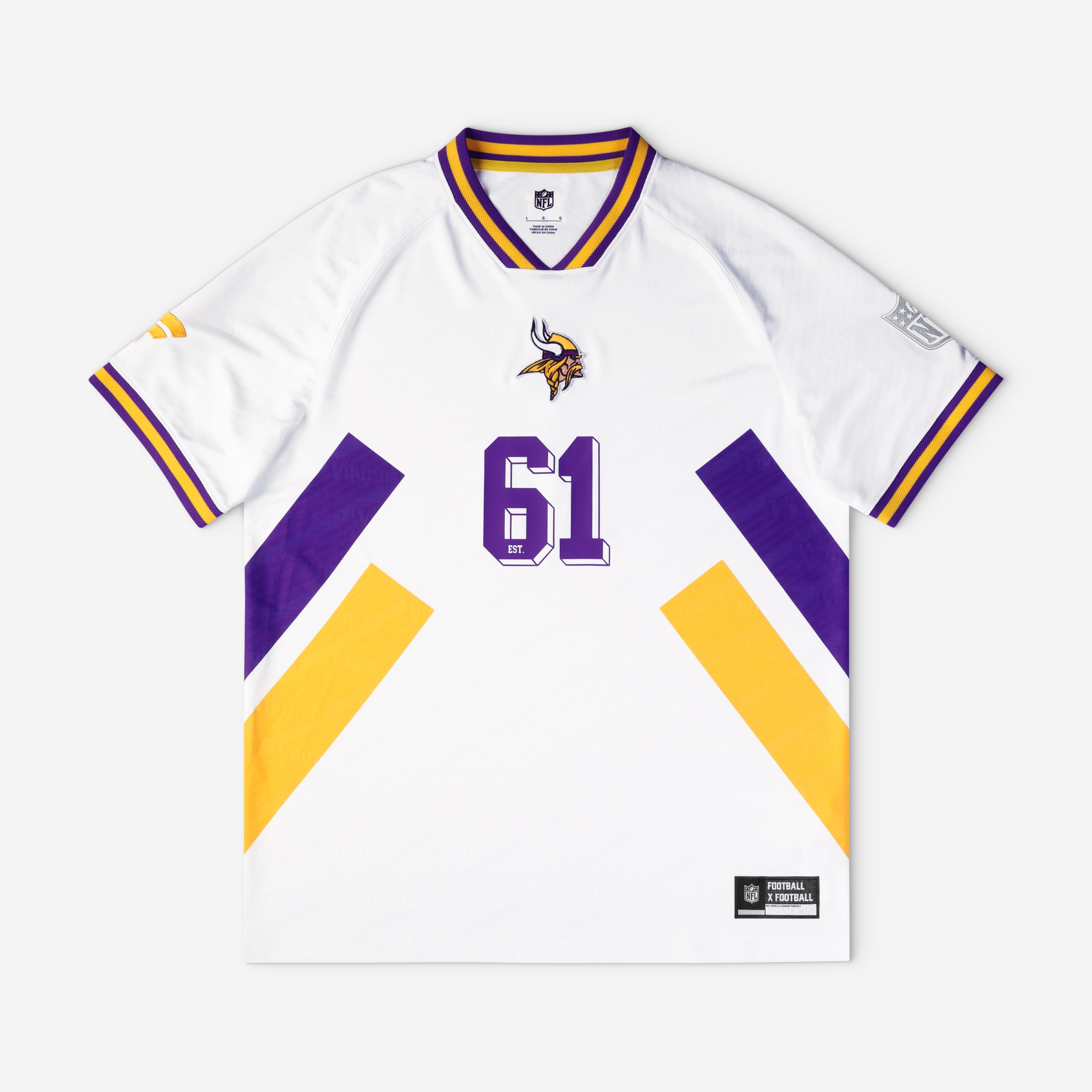 Minnesota Vikings Jersey White NFL Football Fan Wear