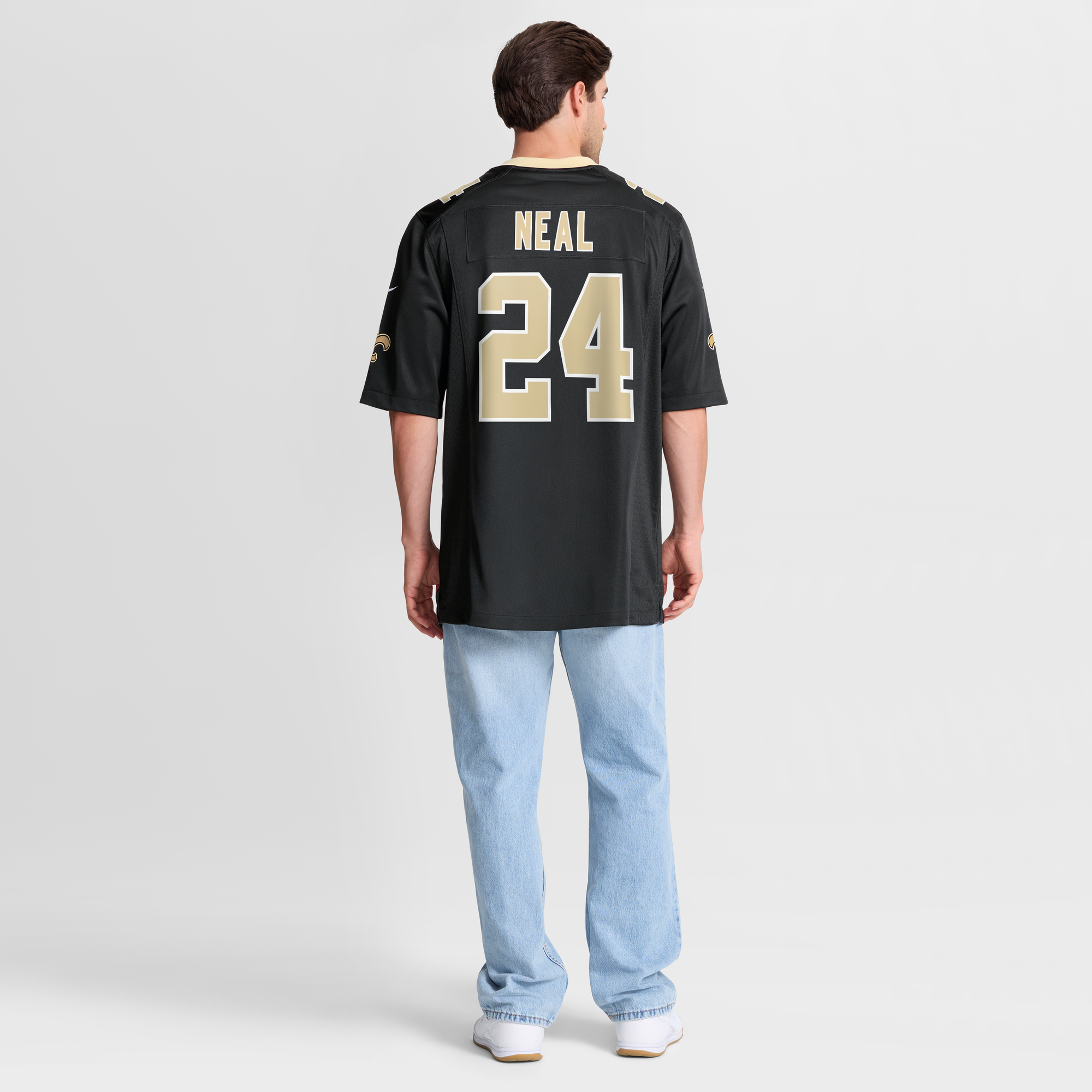 Devin Neal New Orleans Saints Game Jersey Black NFL Football Fan Wear
