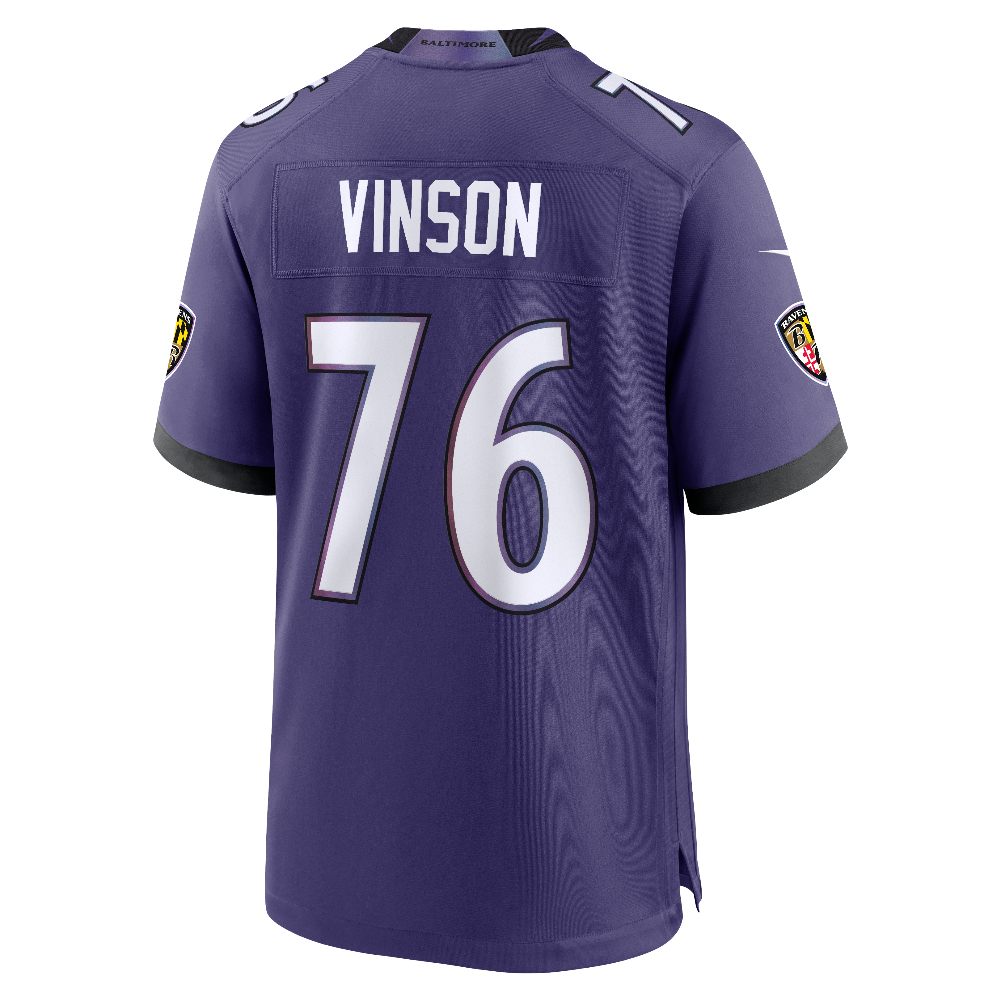 Carson Vinson Baltimore Ravens Game Jersey Purple NFL Football Fan Wear Carson Vinson