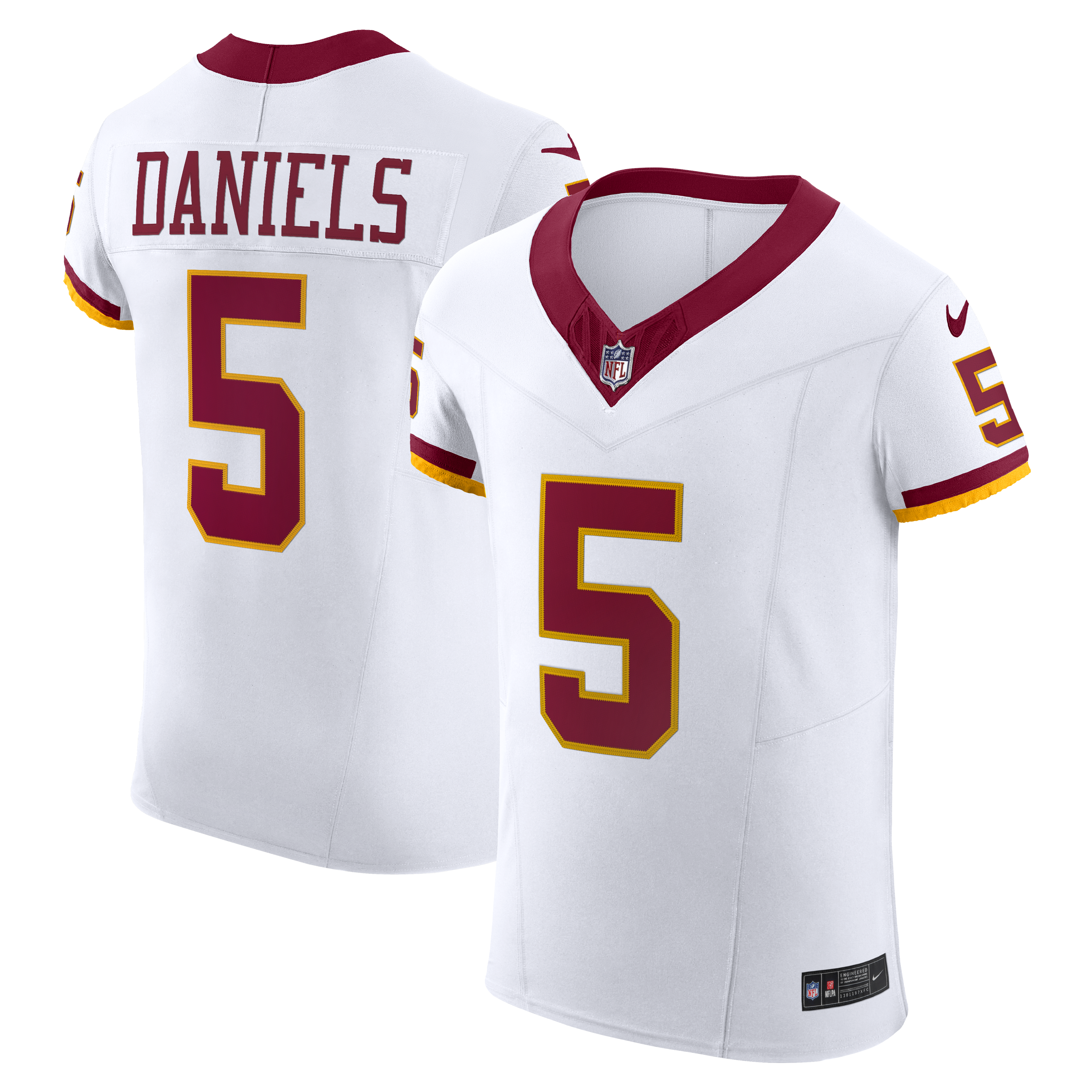 Jayden Daniels Washington Commanders Alternate Jersey White NFL Football Fan Wear
