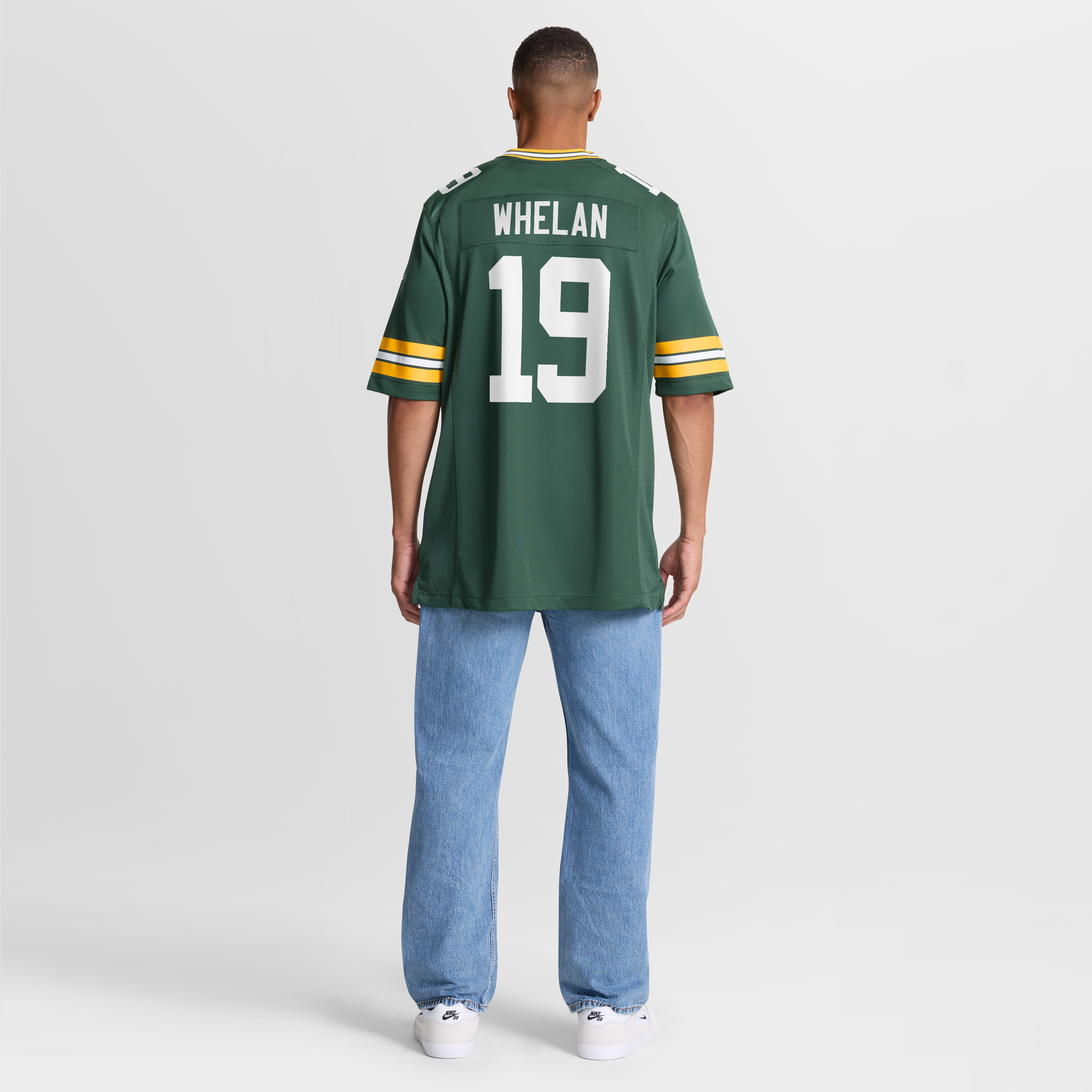 Daniel Whelan Green Bay Packers Game Jersey Green NFL Football Fan Wear Daniel Whelan