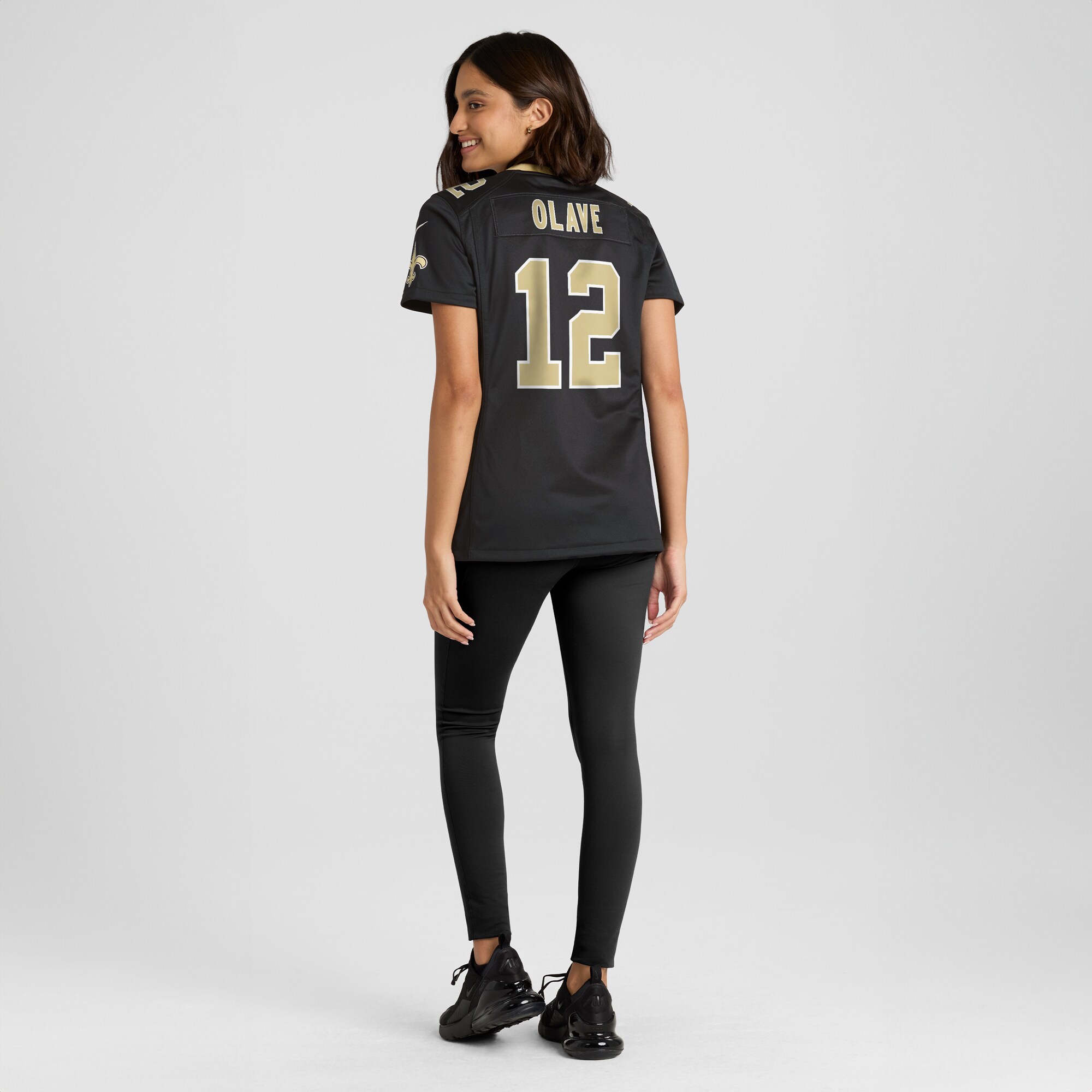 Chris Olave New Orleans Saints Game Jersey Black NFL Football Fan Wear Chris Olave