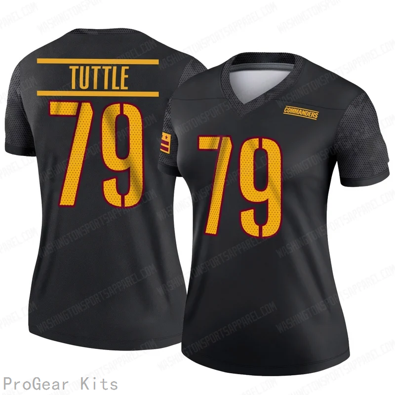 Shy Tuttle Washington Commanders Jersey No.79 Black NFL Football Fan Wear