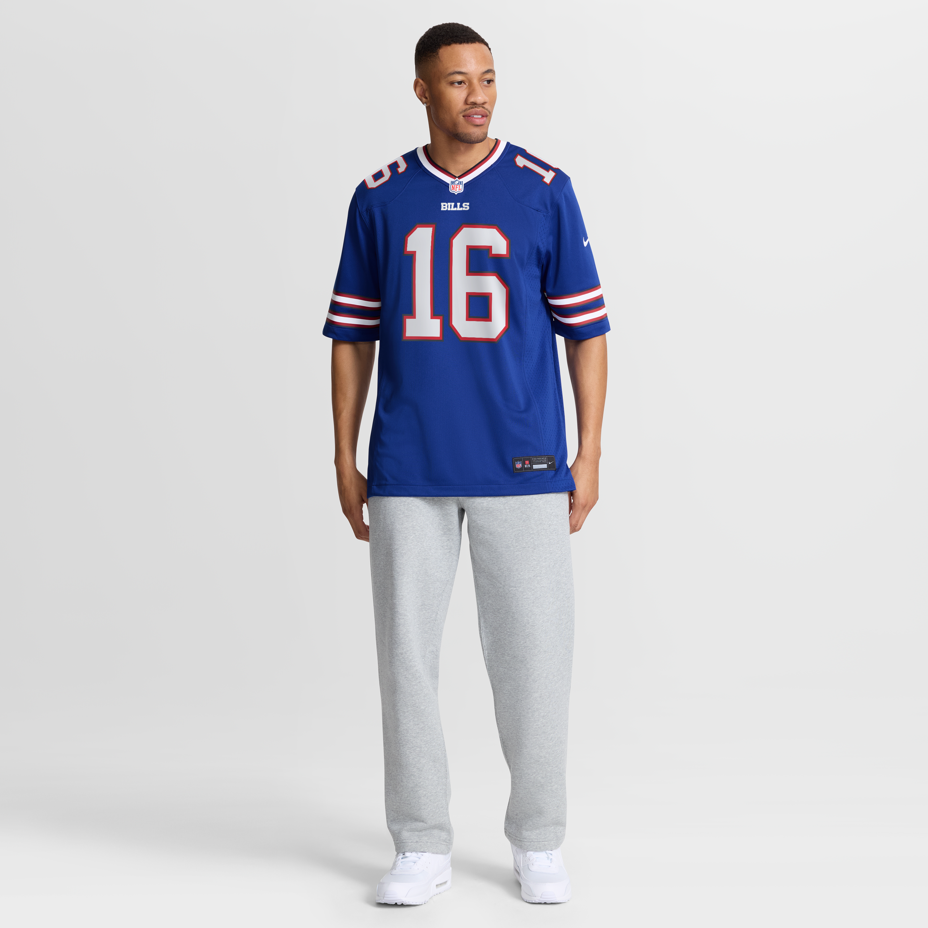 Xavier Johnson Buffalo Bills Game Jersey Royal NFL Football Fan Wear Xavier Johnson