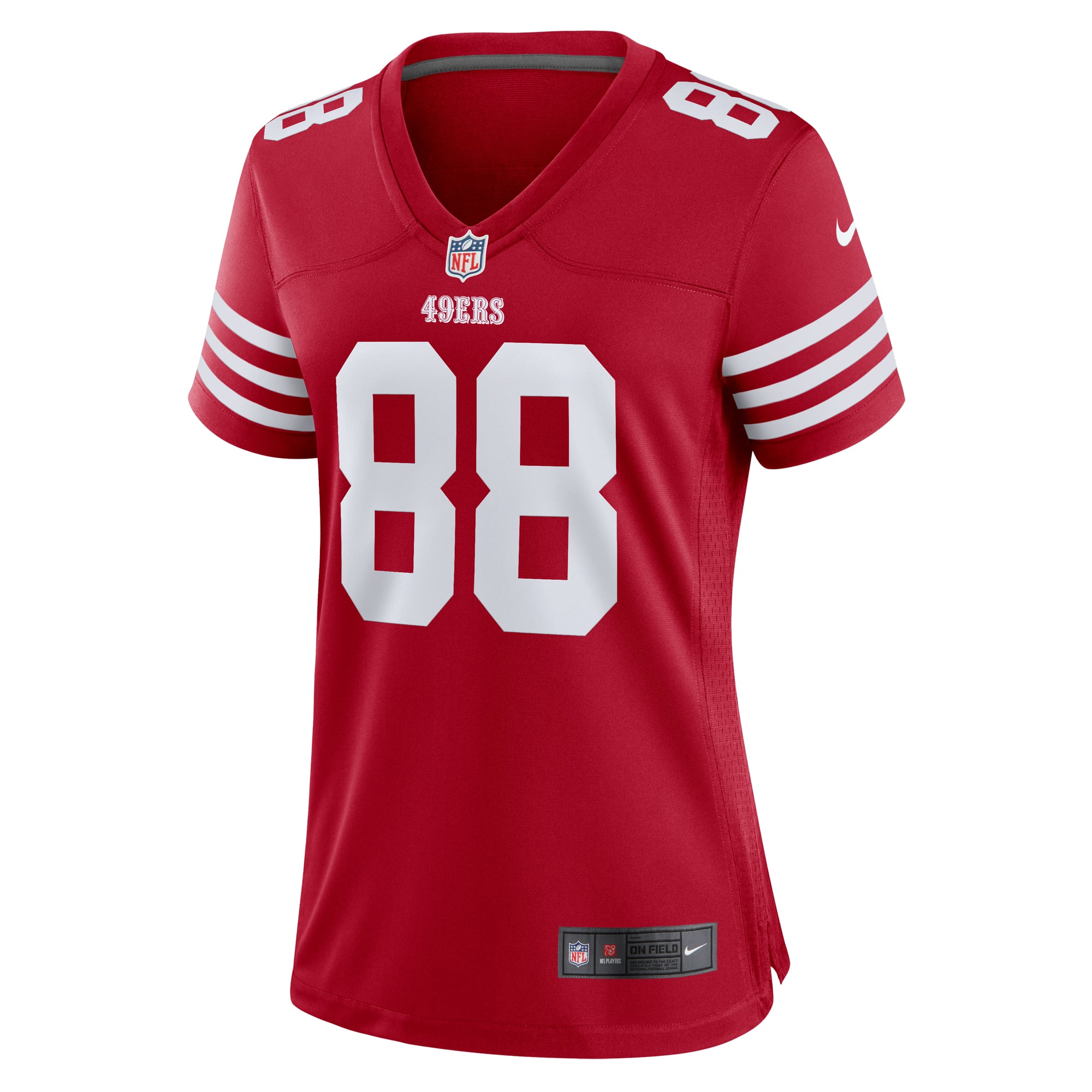 Jake Tonges San Francisco 49ers Game Jersey Scarlet NFL Football Fan Wear