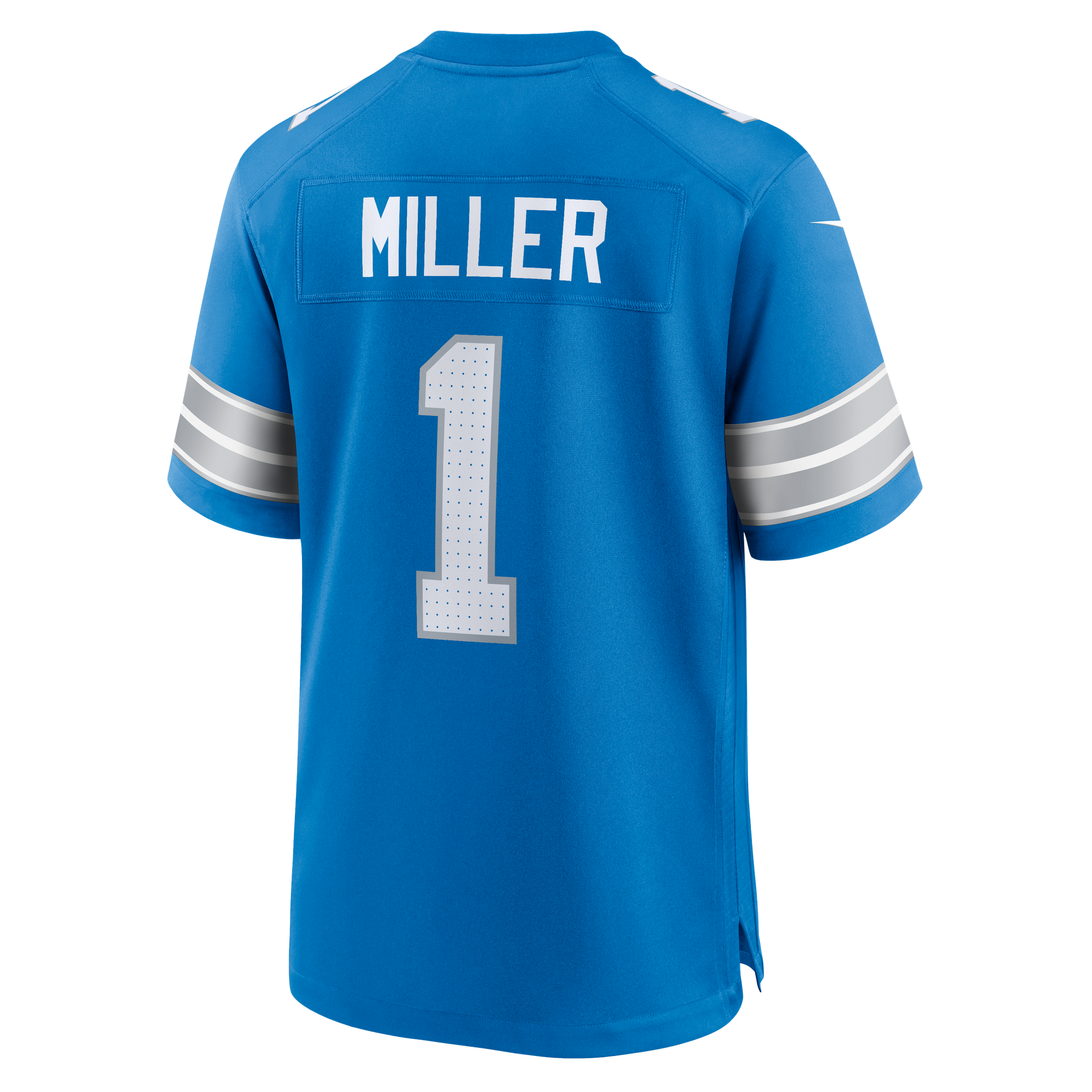 Blake Miller Detroit Lions Game Jersey Blue NFL Football Fan Wear