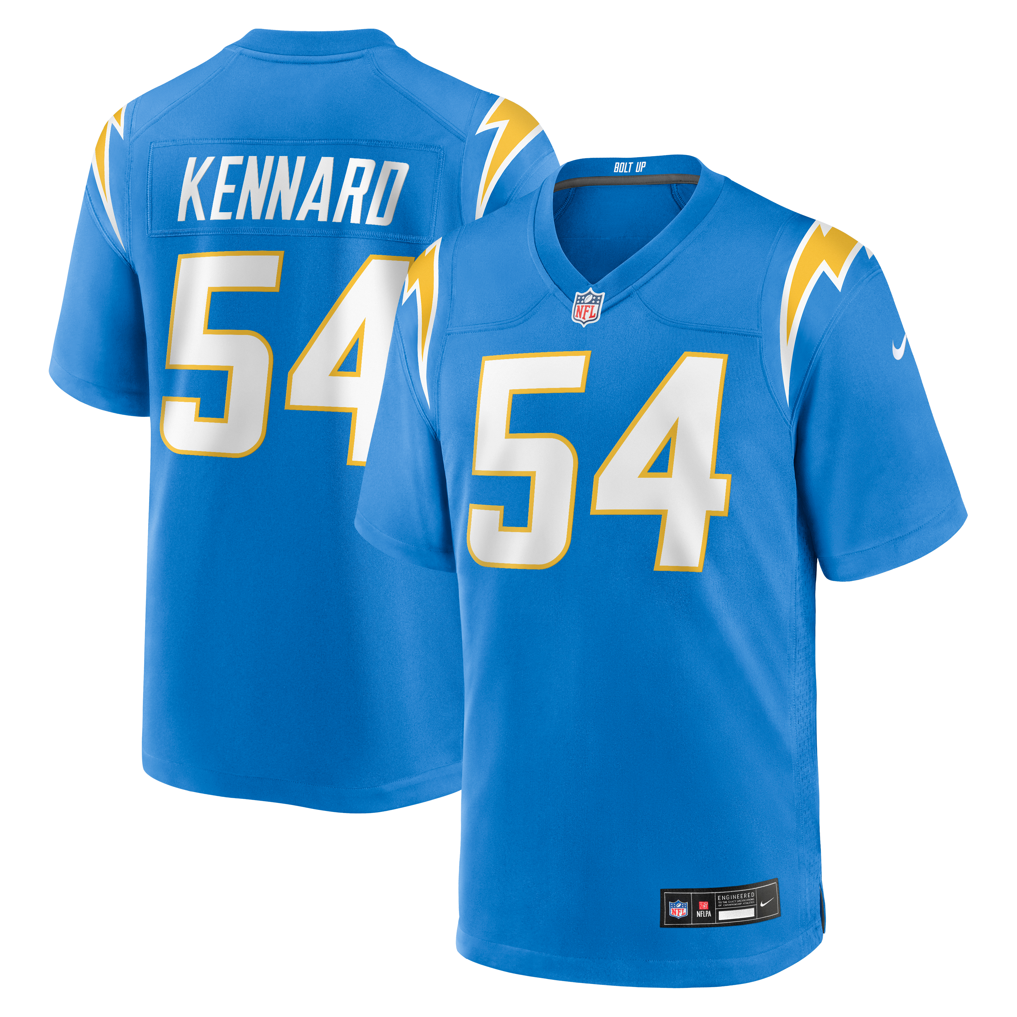 Kyle Kennard Los Angeles Chargers Game Jersey Powder Blue NFL Football Fan Wear