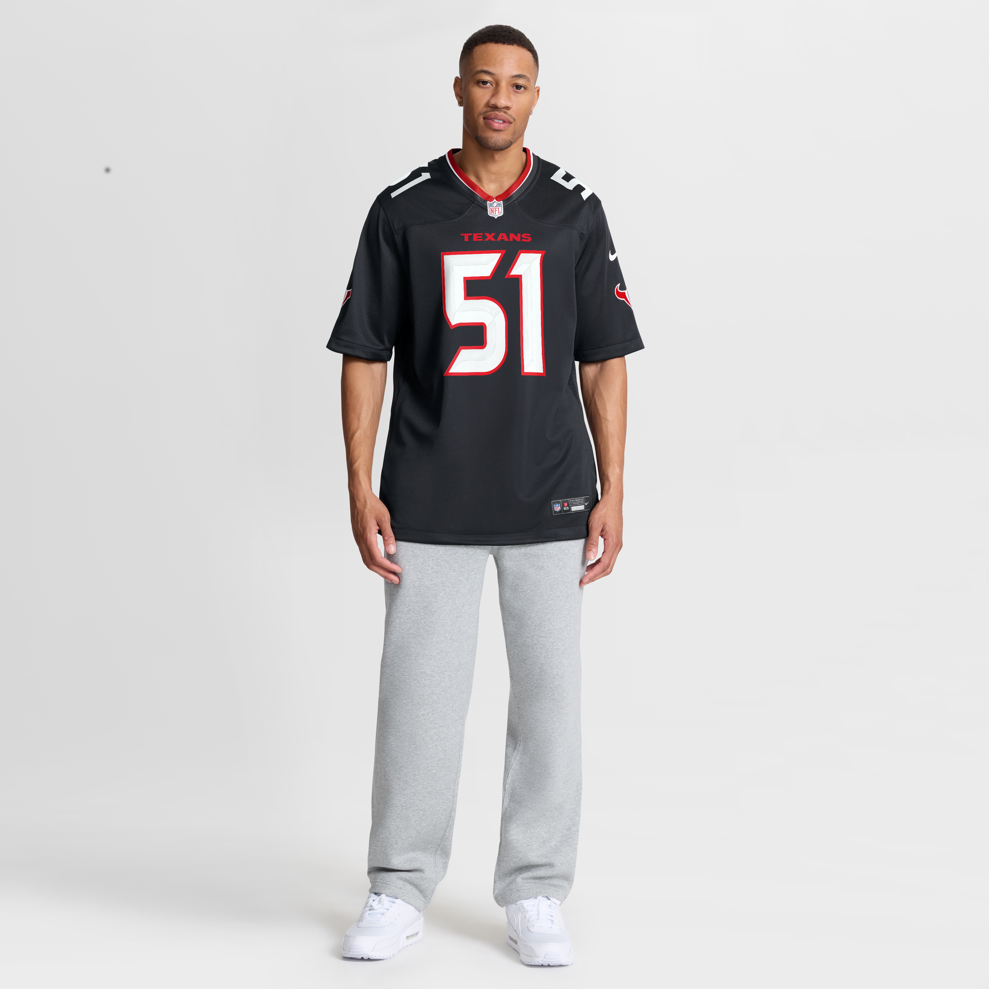 Will Anderson Jr Houston Texans Game Jersey Navy NFL Football Fan Wear Will Anderson Jr