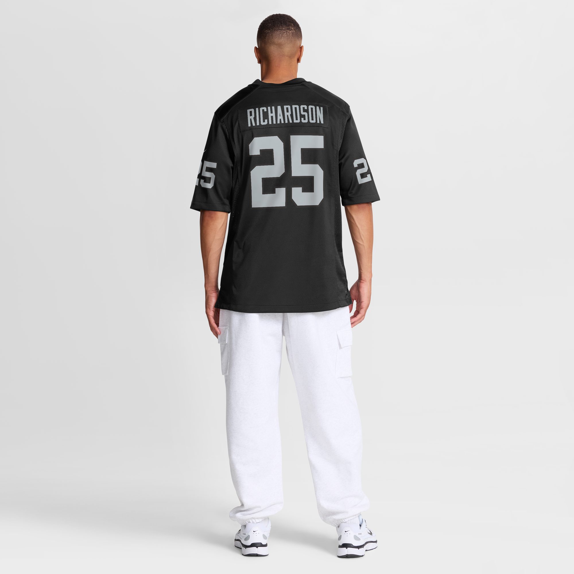 Decamerion Richardson Las Vegas Raiders Game Jersey Black NFL Football Fan Wear Decamerion Richardson