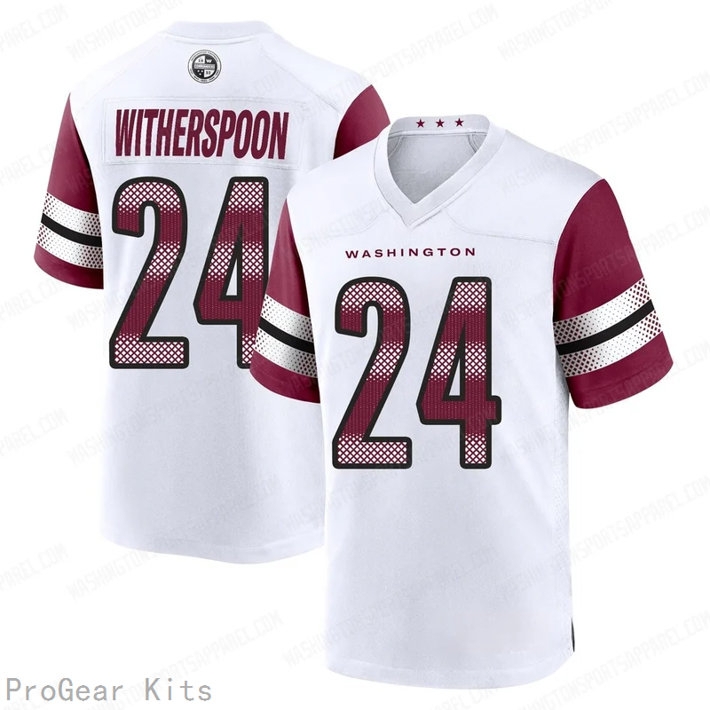 Ahkello Witherspoon Washington Commanders Jersey No.24 White NFL Football Fan Wear Ahkello Witherspoon