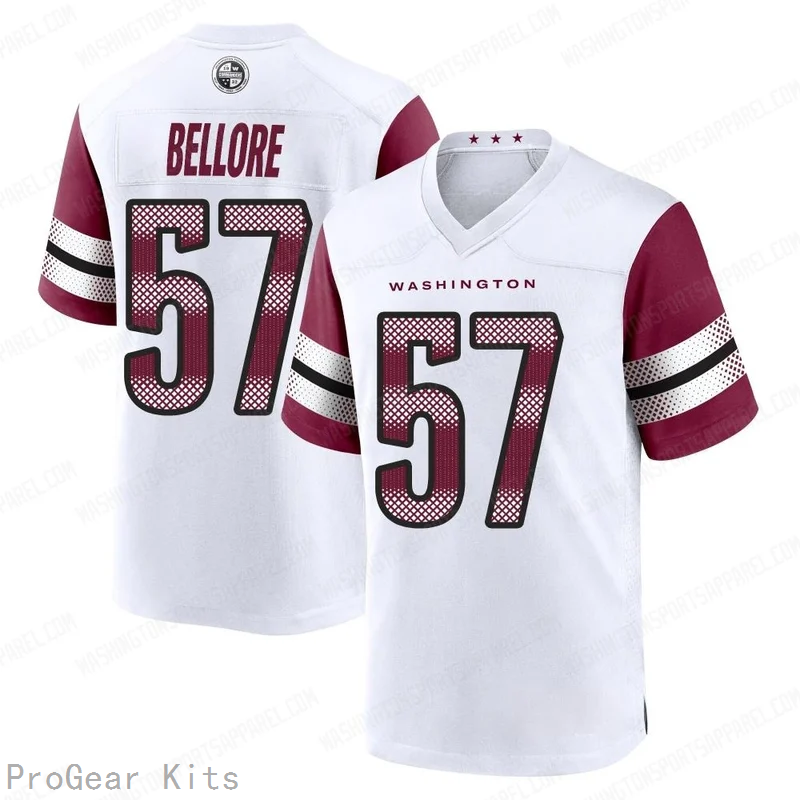 Nick Bellore Washington Commanders Jersey No.57 White NFL Football Fan Wear Nick Bellore