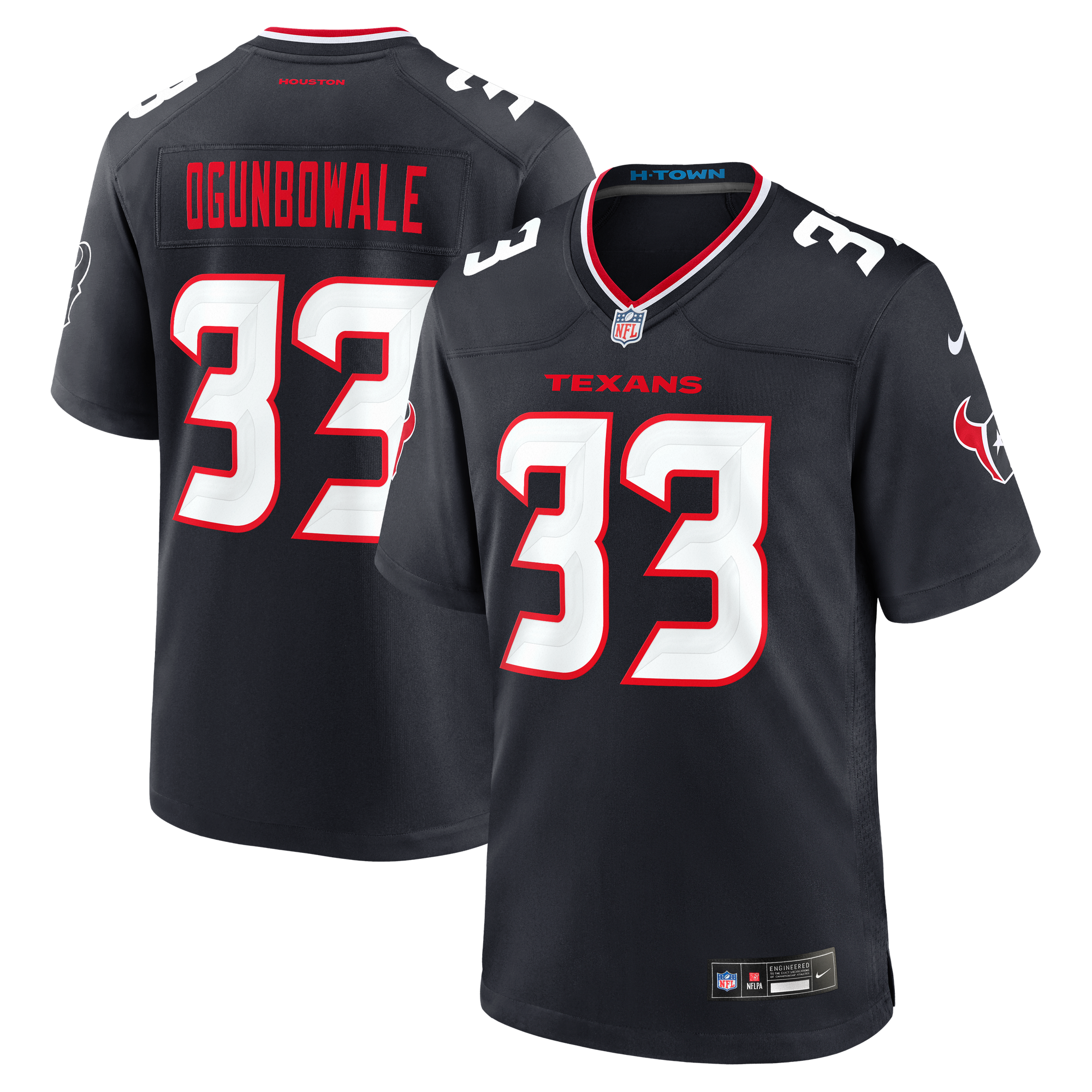 Dare Ogunbowale Houston Texans Game Jersey Navy NFL Football Fan Wear Dare Ogunbowale
