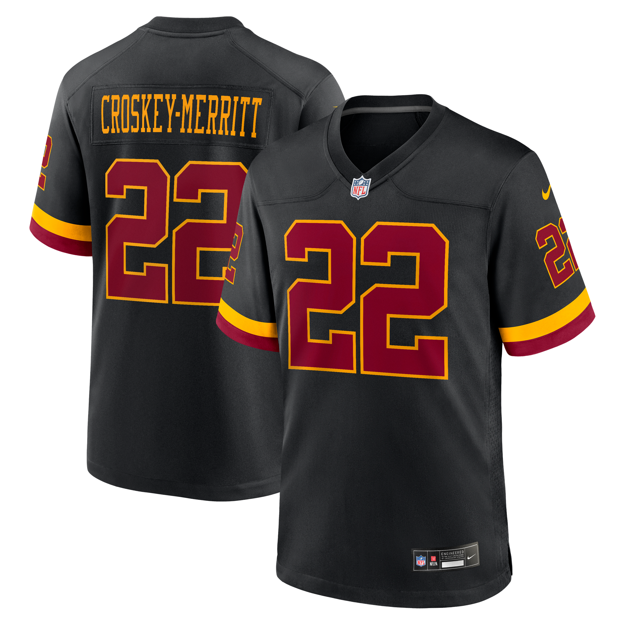 Jacory Croskey-Merritt Washington Commanders Game Jersey Black NFL Football Fan Wear Jacory Croskey-Merritt