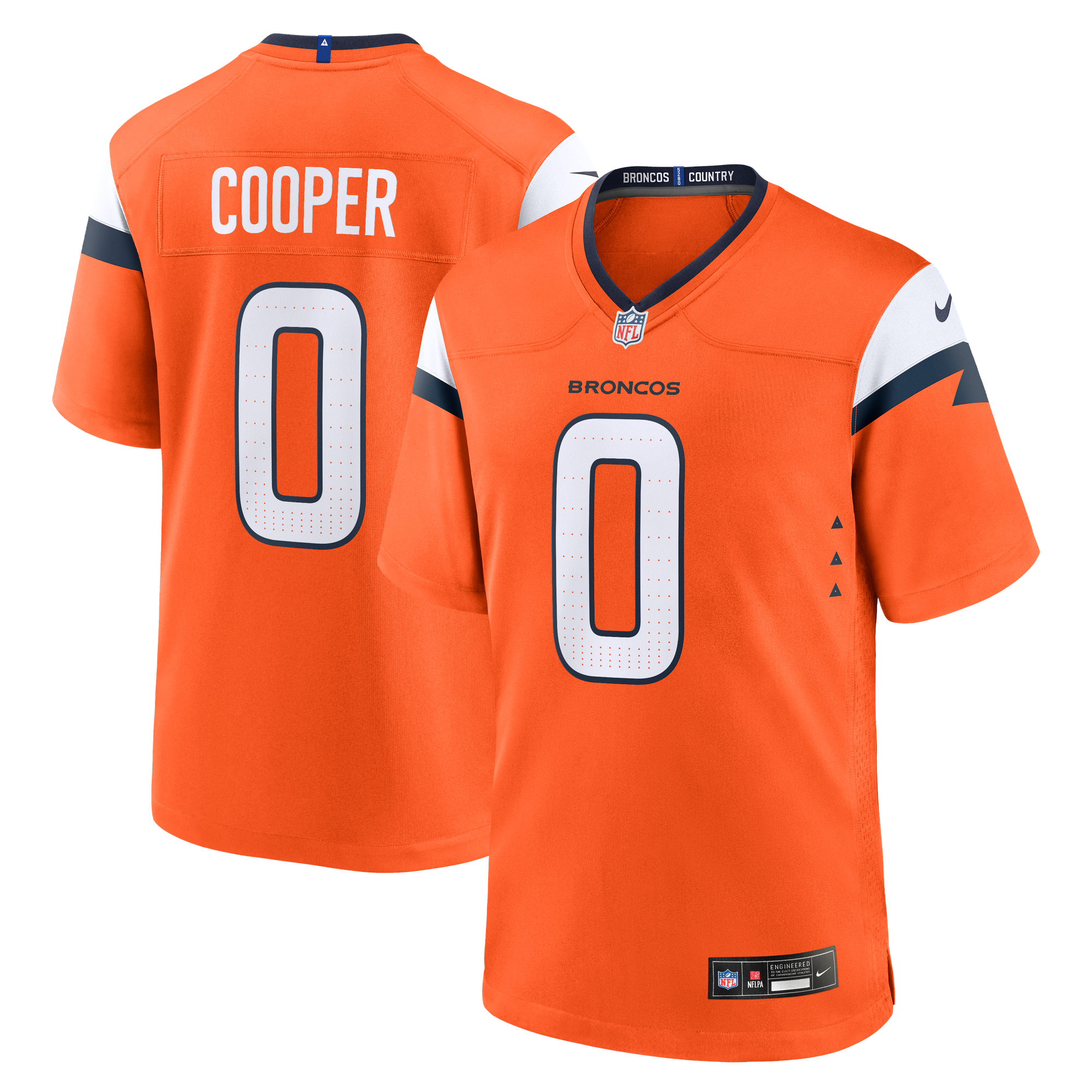Jonathon Cooper Denver Broncos Game Jersey Orange NFL Football Fan Wear