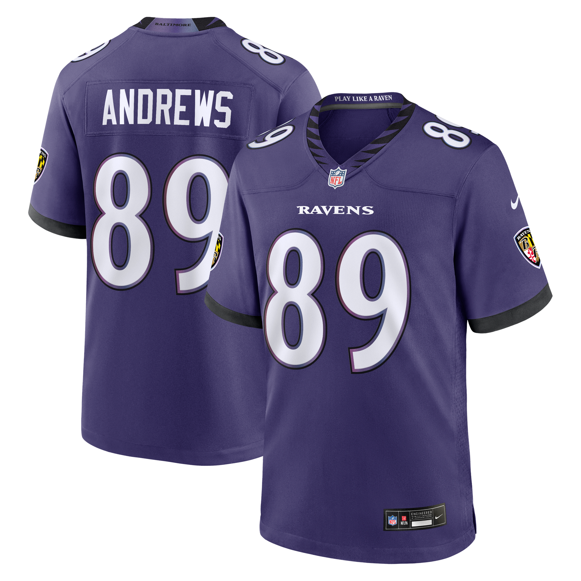 Mark Andrews Baltimore Ravens Game Jersey Purple NFL Football Fan Wear Mark Andrews