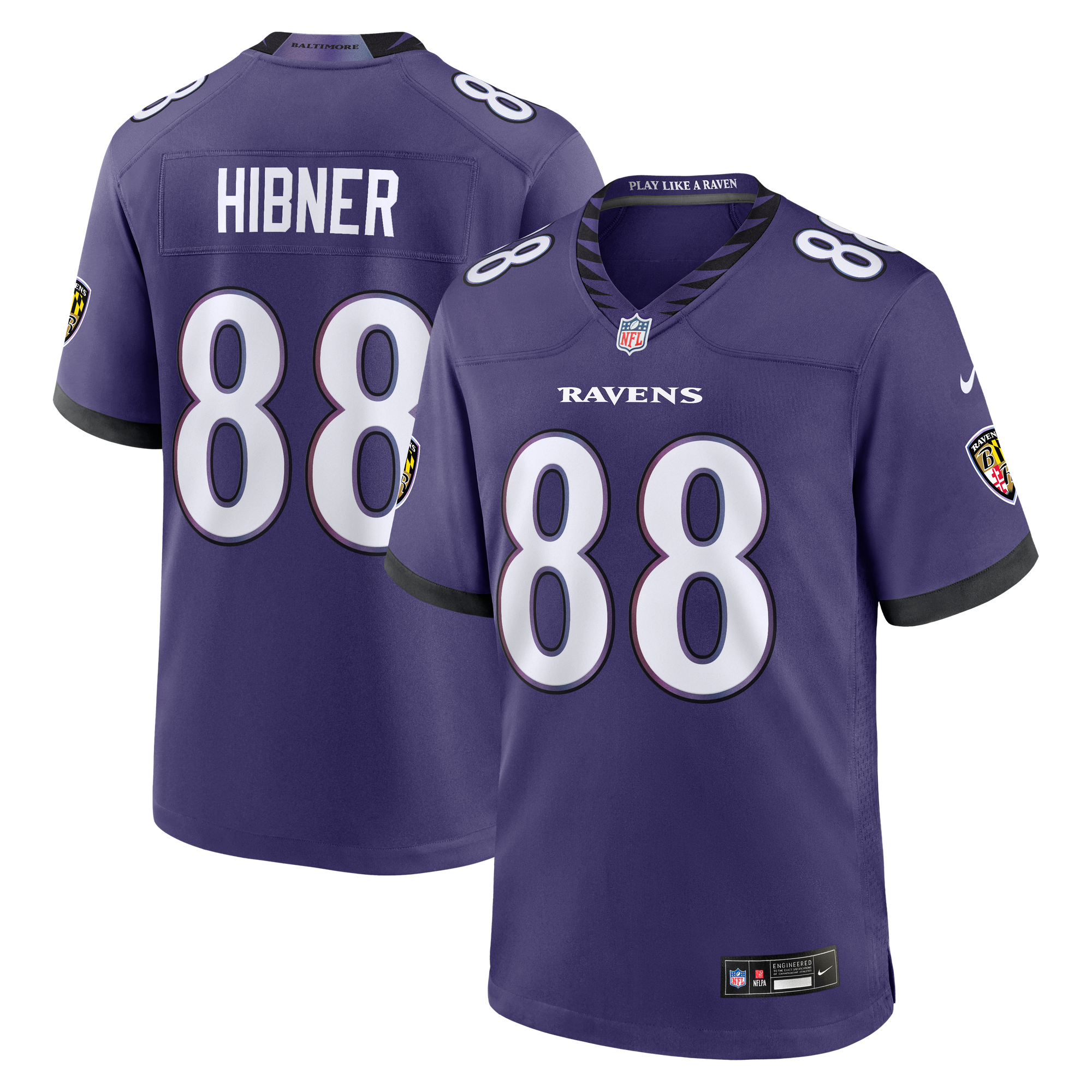 Matthew Hibner Baltimore Ravens Game Jersey Purple NFL Football Fan Wear Matthew Hibner