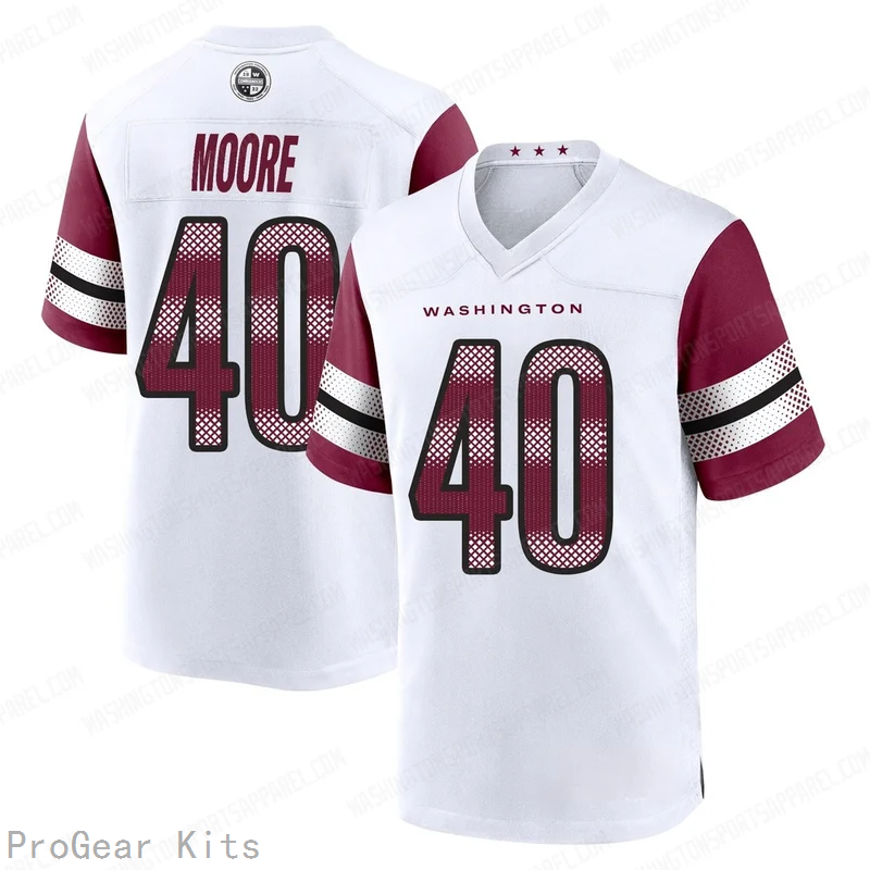 Quentin Moore Washington Commanders Jersey No.40 White NFL Football Fan Wear Quentin Moore