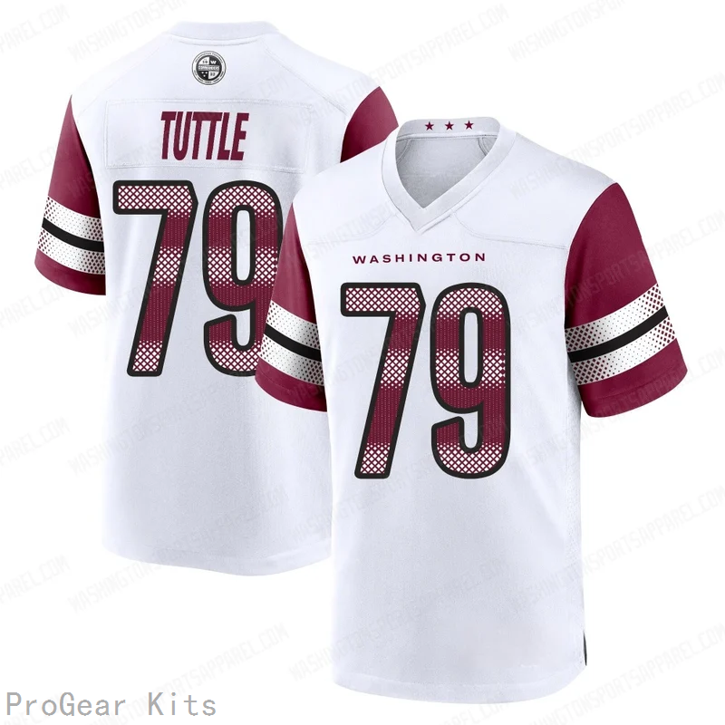 Shy Tuttle Washington Commanders Jersey No.79 White NFL Football Fan Wear Shy Tuttle