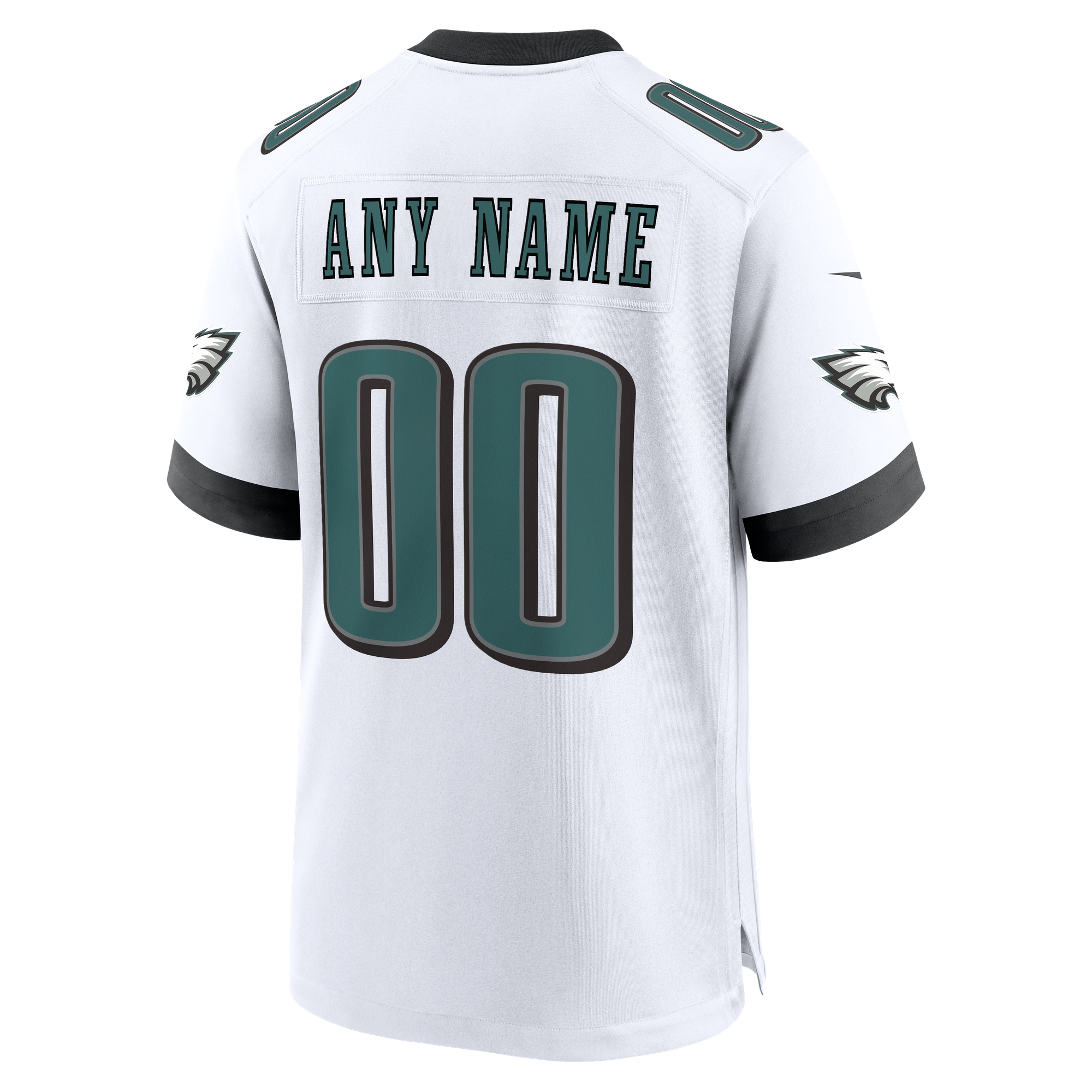 Philadelphia Eagles Game Jersey White NFL Football Fan Wear Custom Number