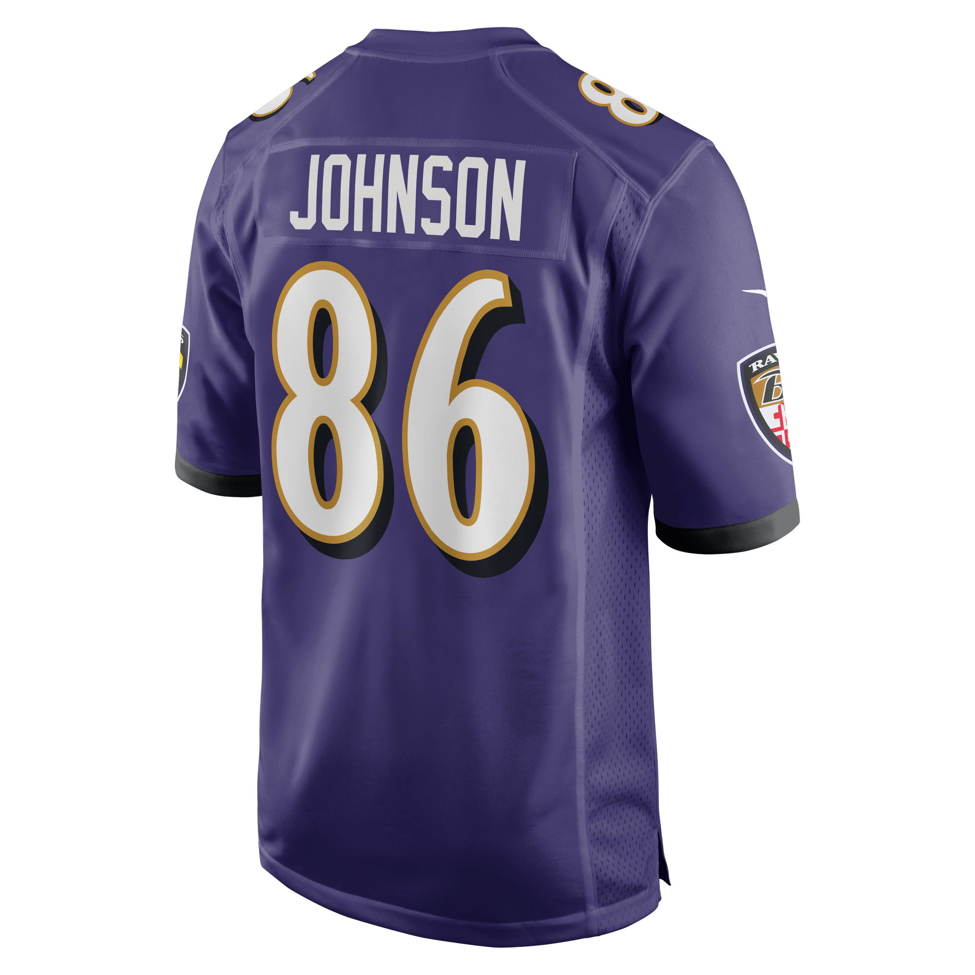 Cornelius Johnson Baltimore Ravens Game Jersey Purple NFL Football Fan Wear Cornelius Johnson