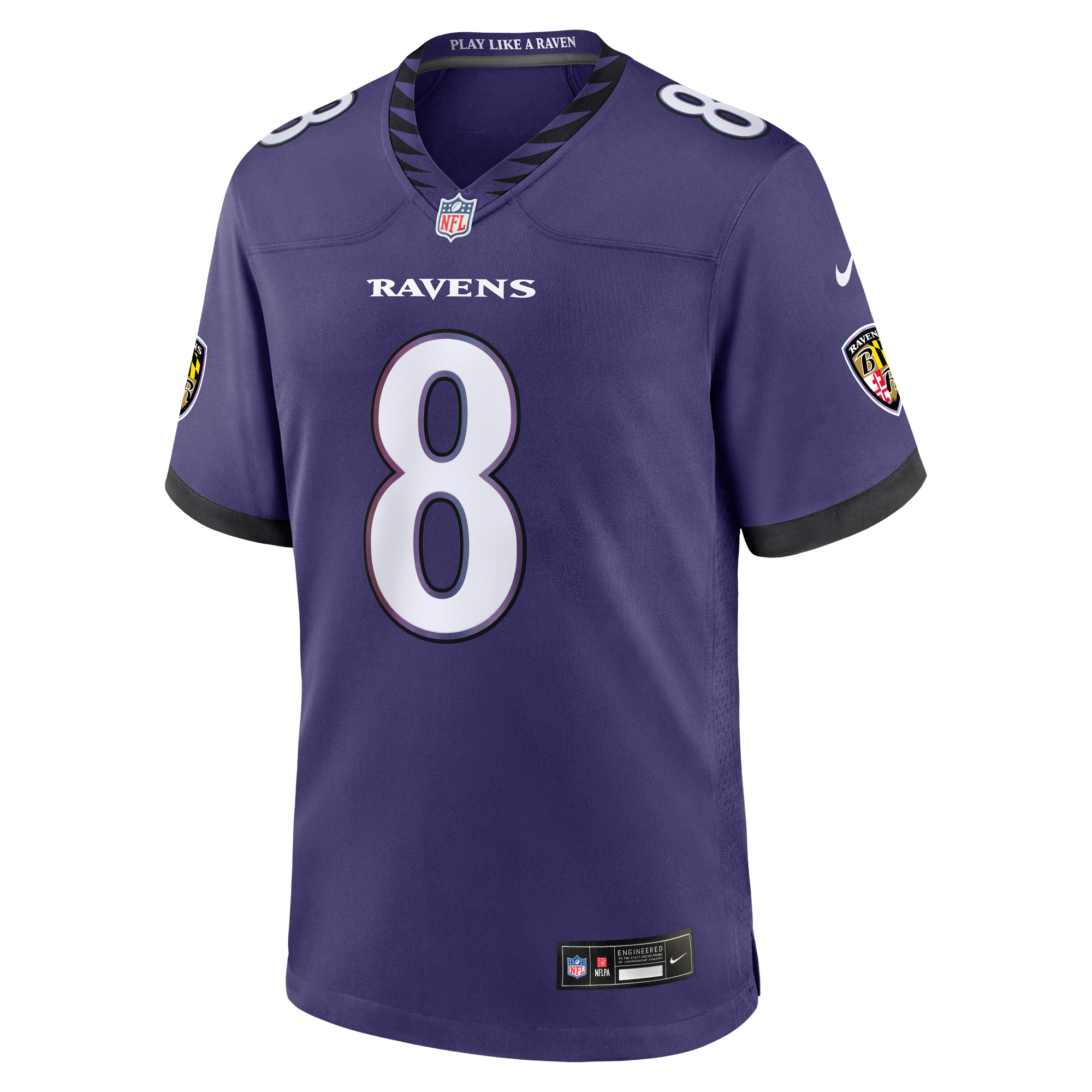 Lamar Jackson Baltimore Ravens Game Jersey Purple NFL Football Fan Wear Lamar Jackson