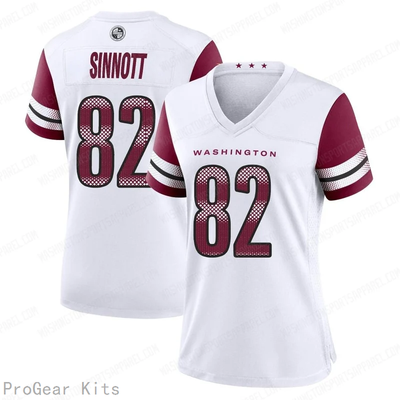 Ben Sinnott Washington Commanders Jersey No.82 White NFL Football Fan Wear Ben Sinnott