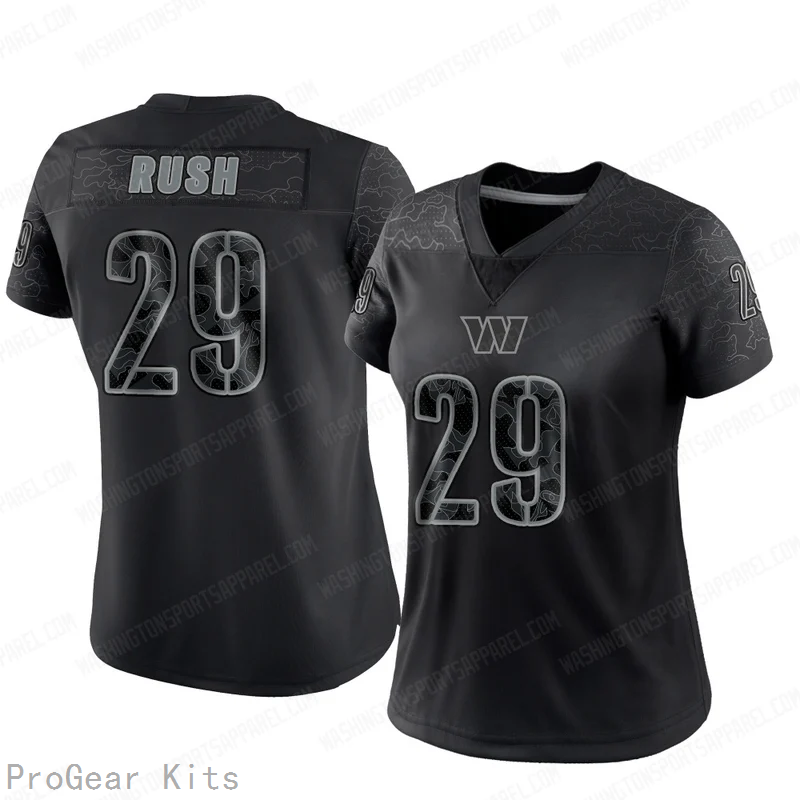Darius Rush Washington Commanders Jersey No.29 Reflective NFL Football Fan Wear