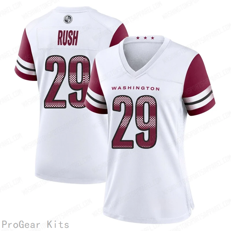 Darius Rush Washington Commanders Jersey No.29 White NFL Football Fan Wear Darius Rush