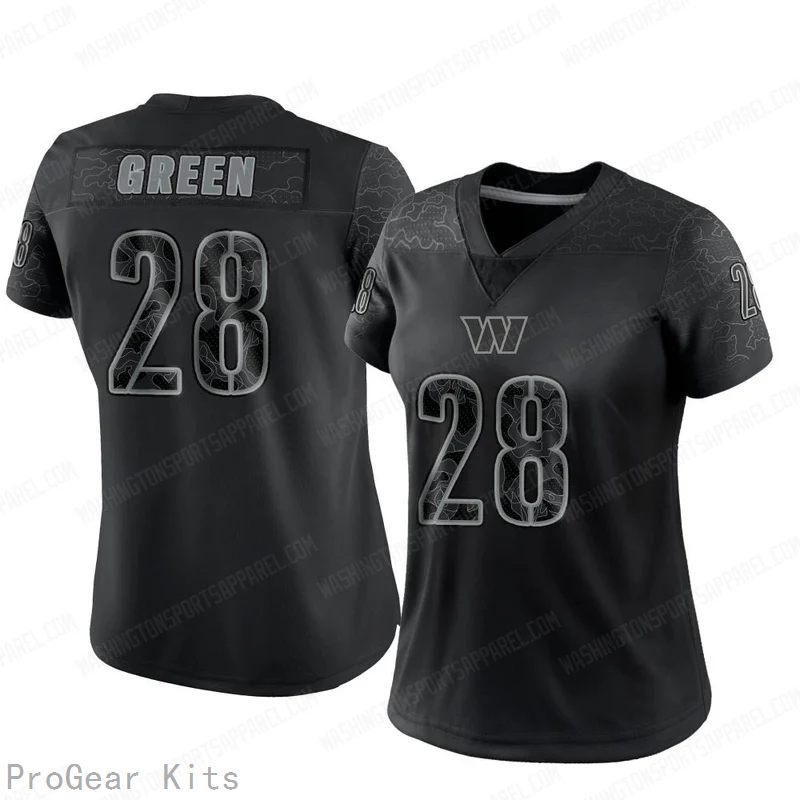 Darrell Washington Commanders Jersey No.28 Reflective NFL Football Fan Wear